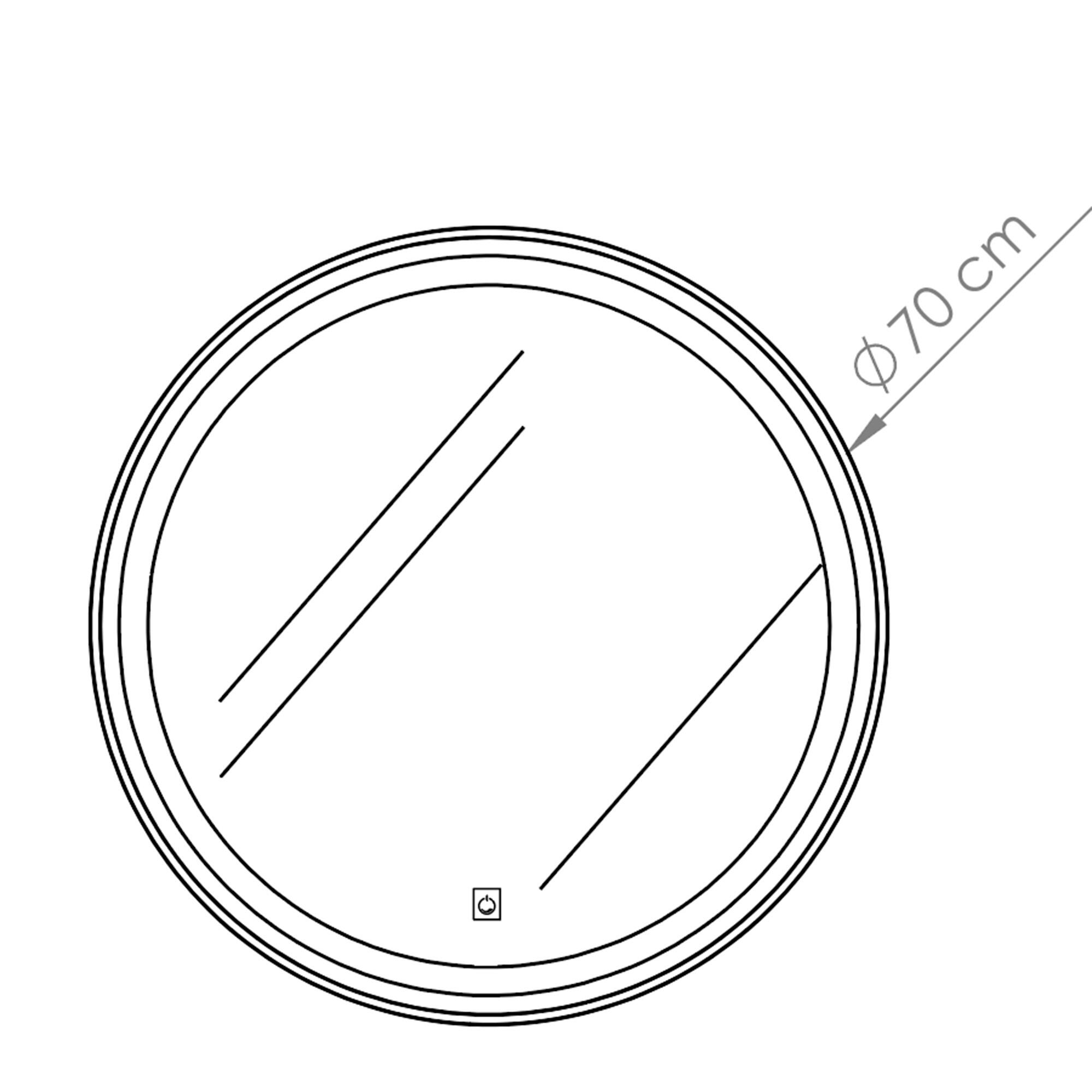 ESPEJO DE BAÑO CON LUZ LED DECO Ø70CM  - 4