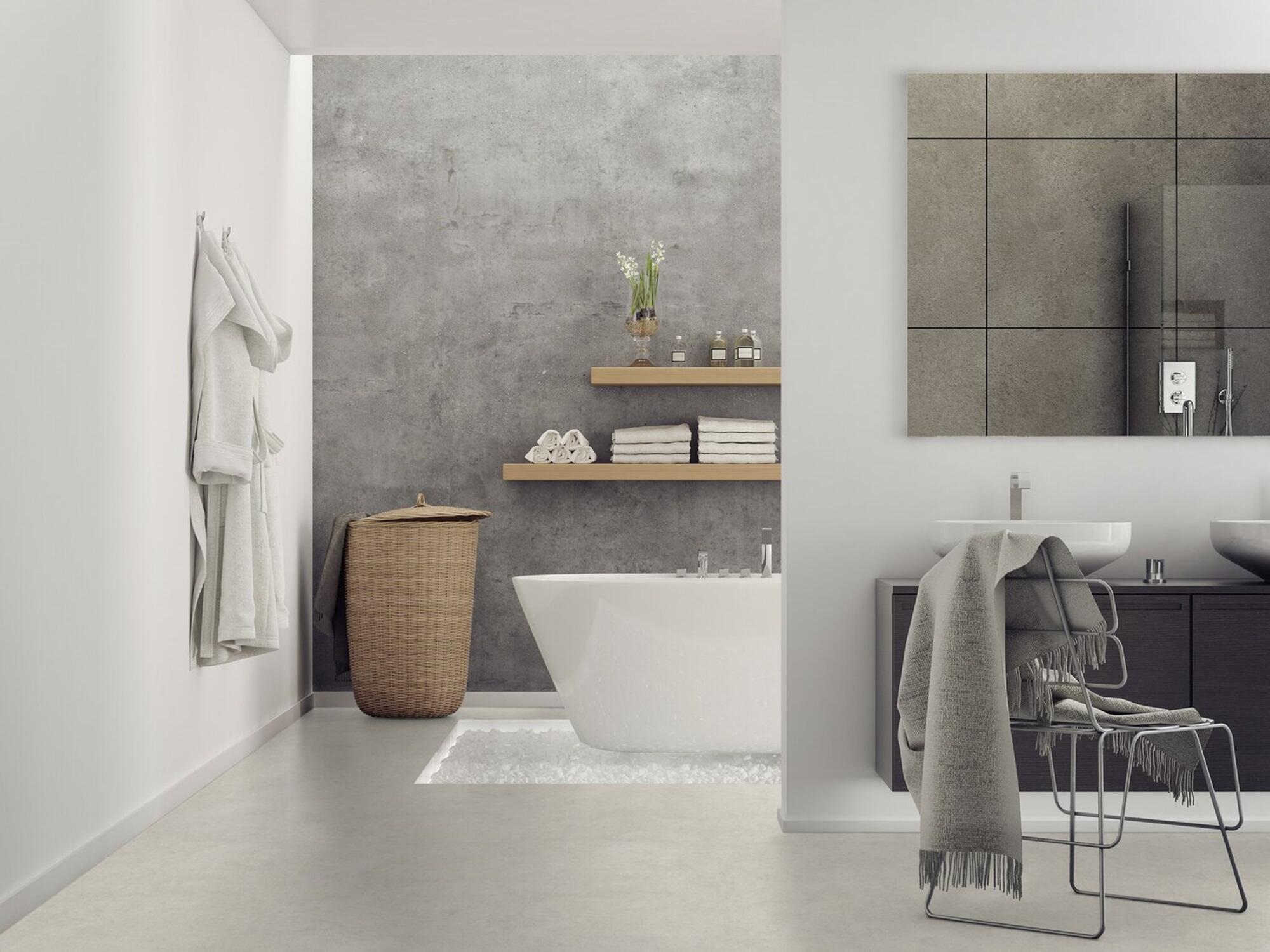 Suelo vinílico rollo Forte Texline Shade White efecto cemento de 3m - Producto A MEDIDA - NO Admite Devolución. - 5