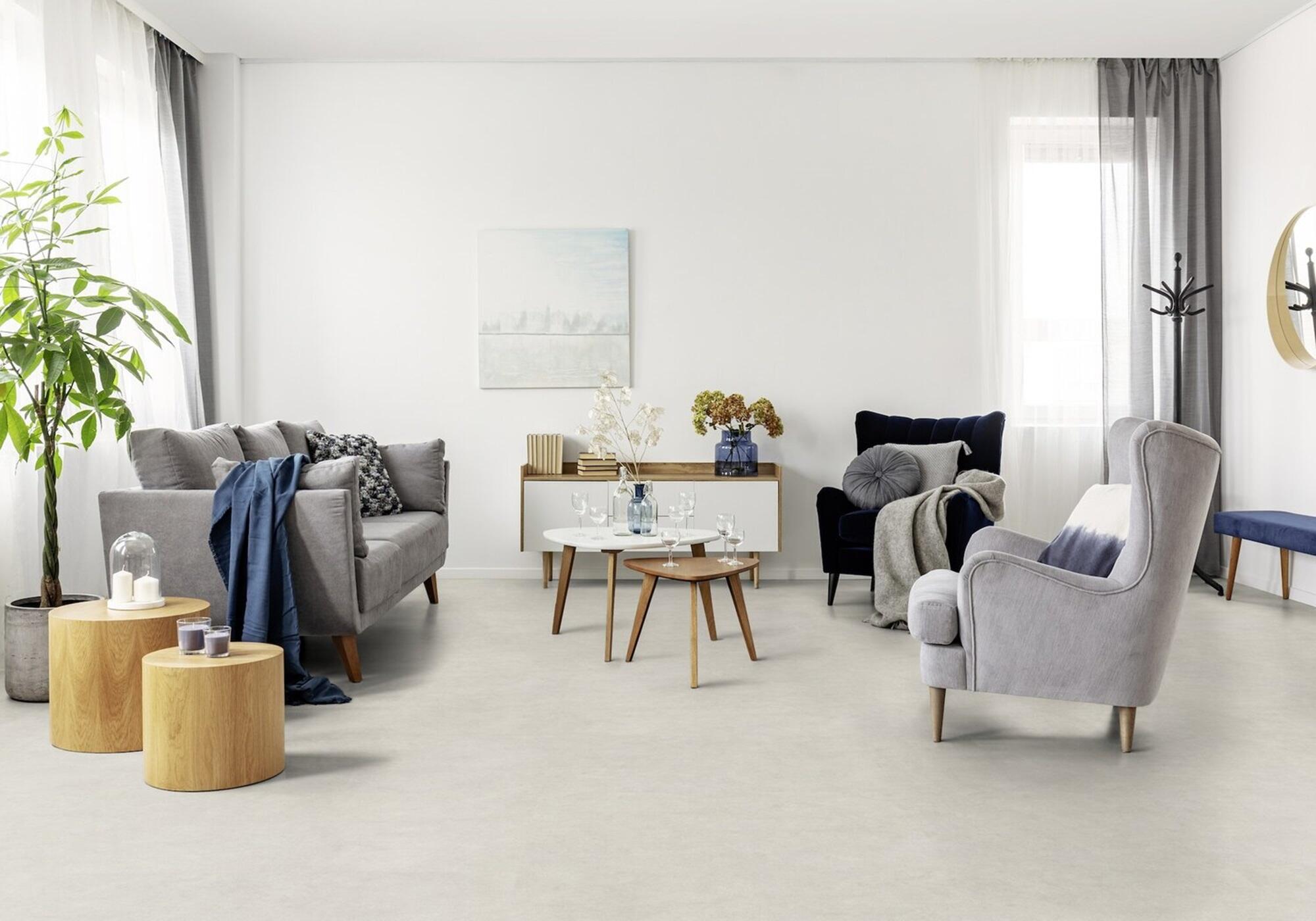 Suelo vinílico rollo Forte Texline Shade White efecto cemento de 3m - Producto A MEDIDA - NO Admite Devolución. - 4
