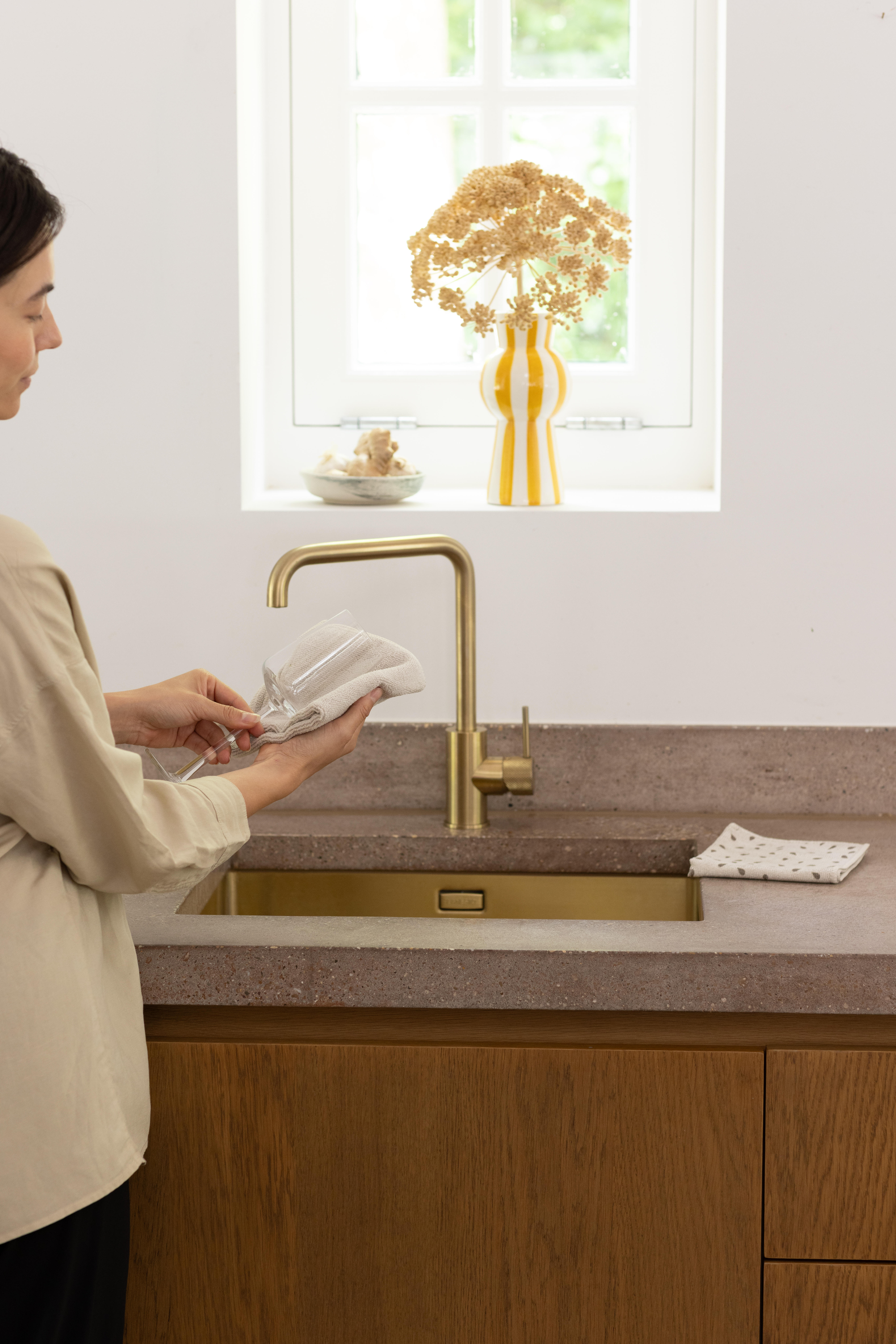 Paño limpiaplatos microfibra BRABANTIA beige 30x30 cm (2u) - 7