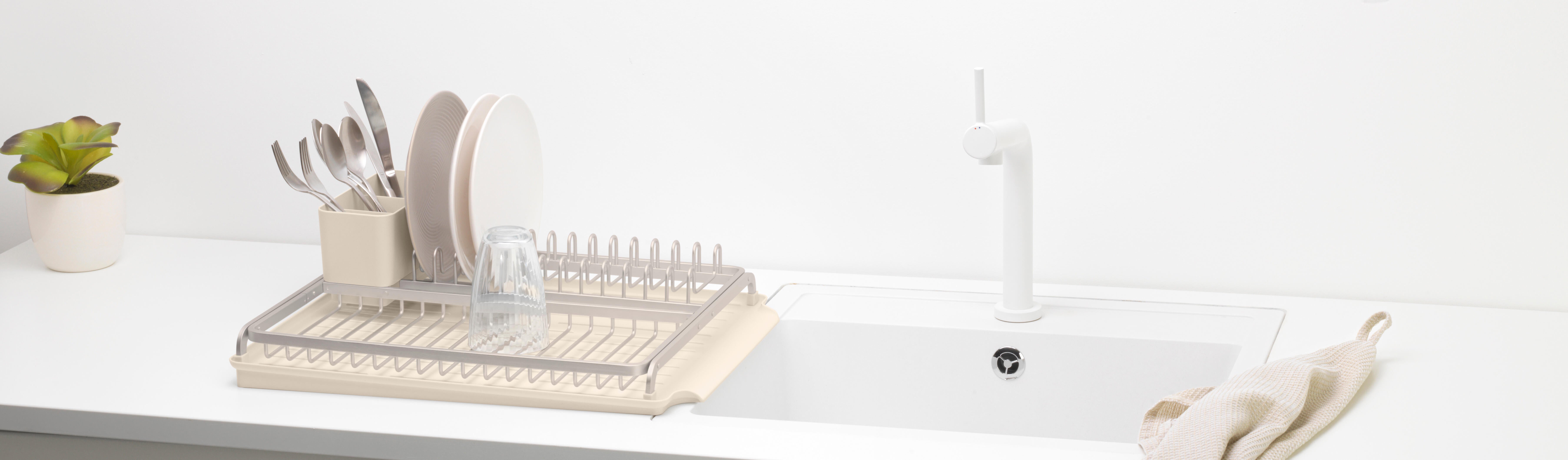 Escorredor compacto grande bege Soft Brabantia - 11