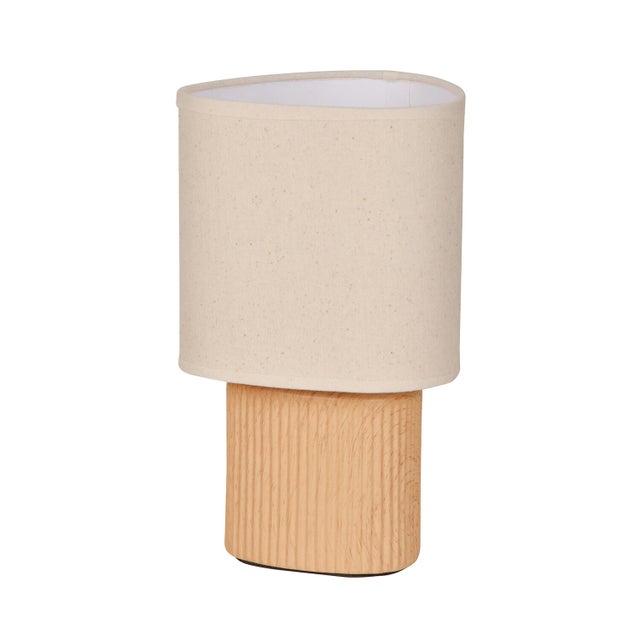 Lampe Minos, céramique, beige, H.27.50 cm, E14