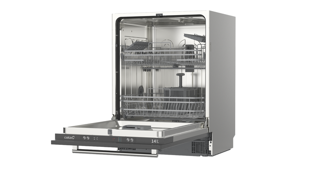 LAVAVAJILLAS 60CM INTEGRABLE CON PUERTA DESLIZANTE CATA LVI63014 