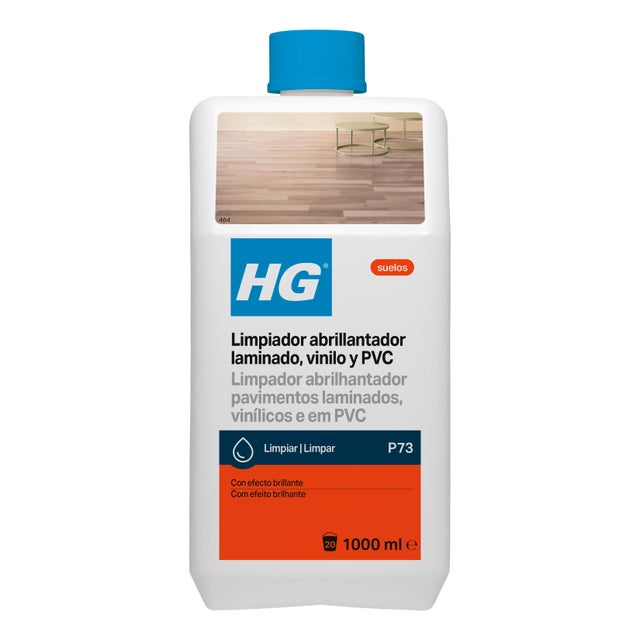 Limpiador abrillantador para suelos laminados uso diario HG de 1L