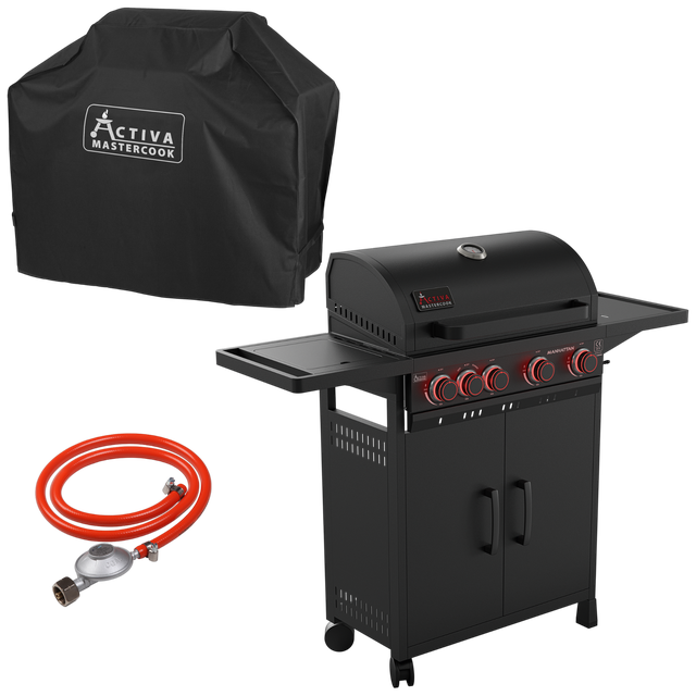 Grill gazowy 13,7kW Manhattan 4+1 palniki + reduktor + żeliwny ruszt Activia