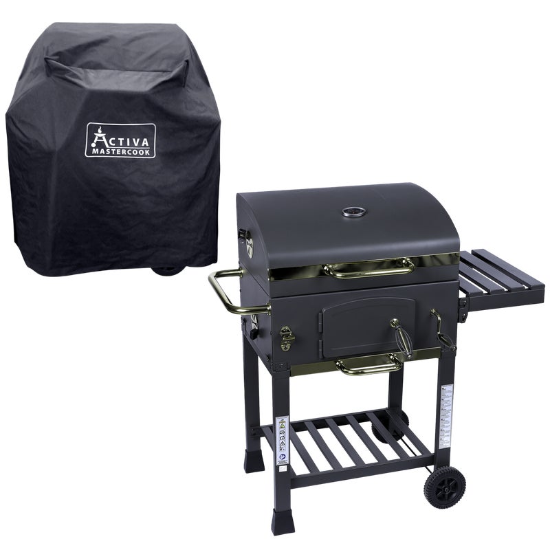 Grill węglowy Angular Gold XL żeliwny ruszt + pokrowiec gratis Activa
