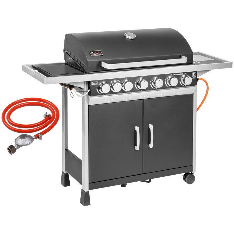 Grill gazowy 15,1kW Nevada XXL 6+1 palników + reduktor + żeliwny ruszt Activa