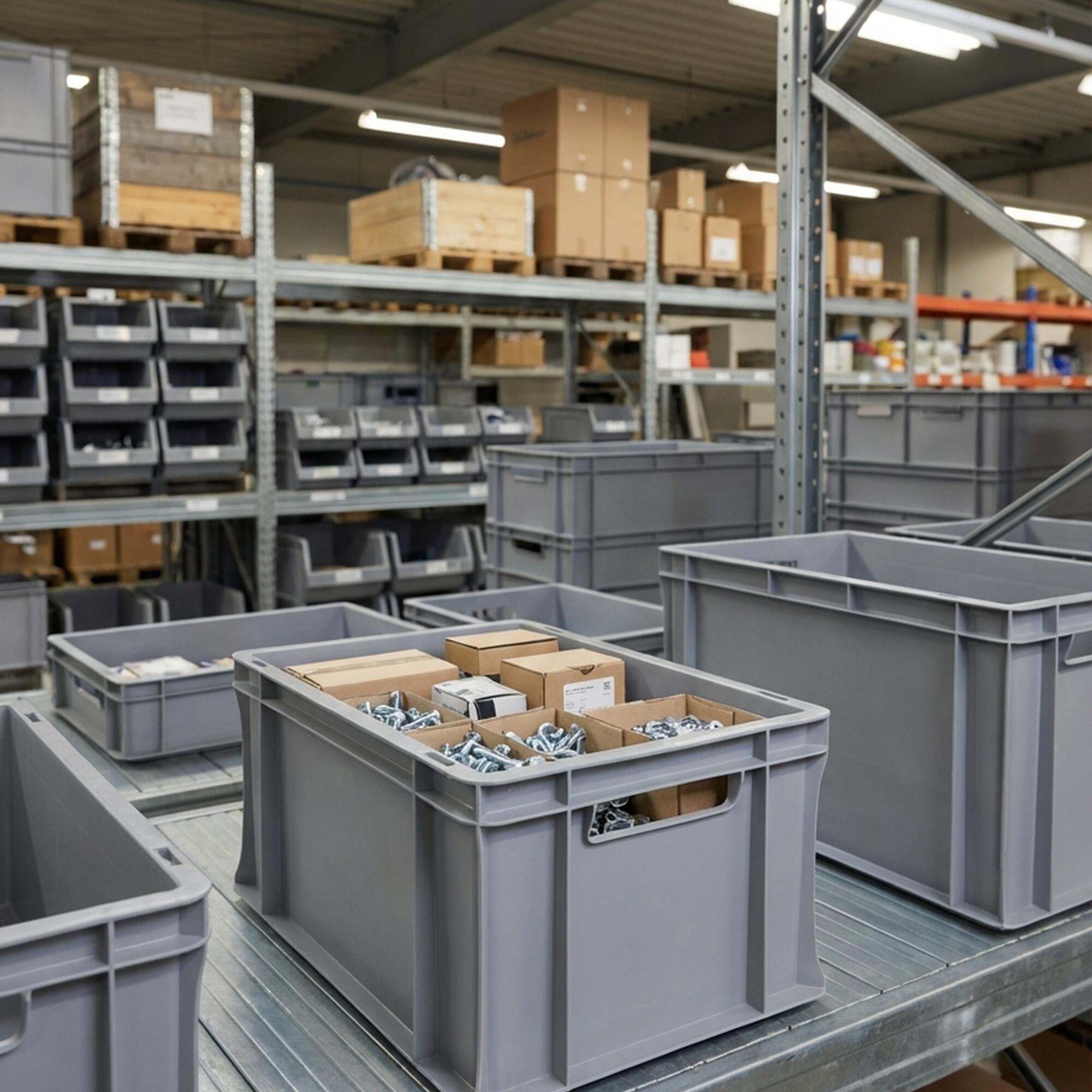 Bac de manutention Euronorm 20 L 40 x 30 x H.22 cm parois pleines - 3