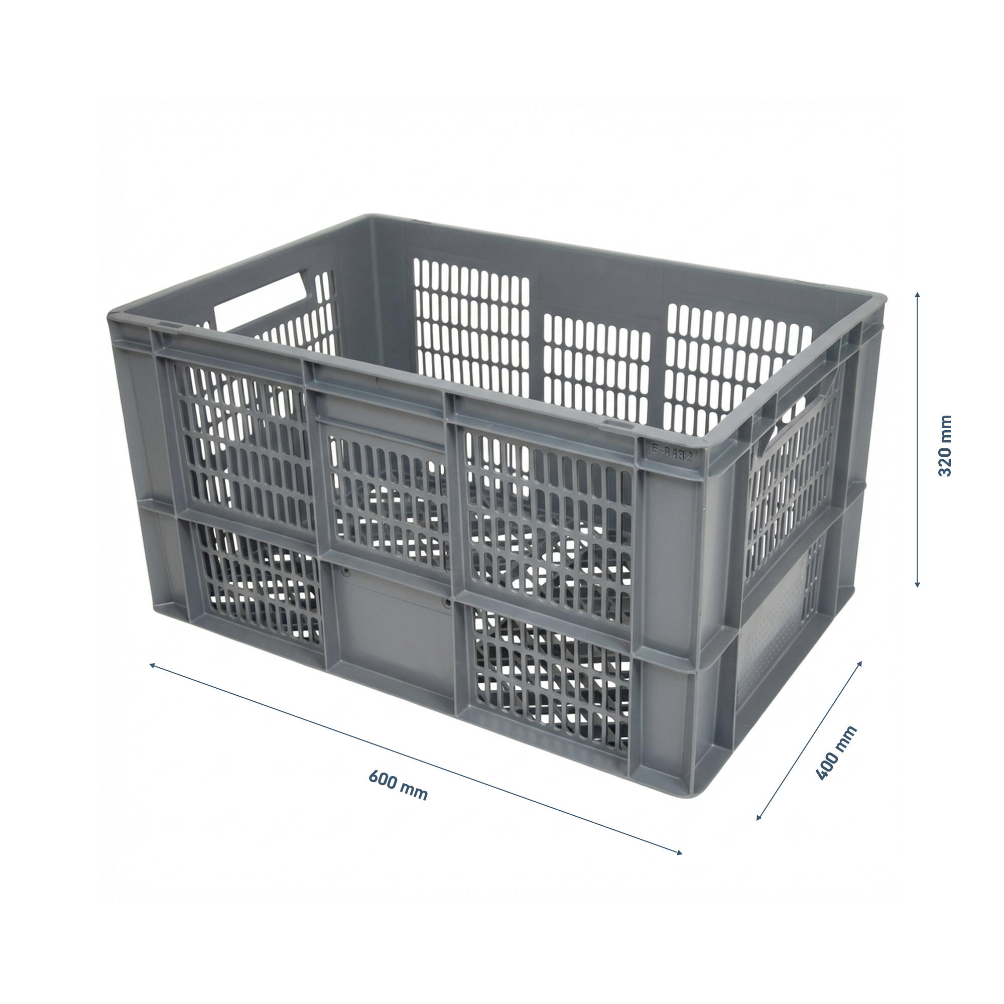 Bac de manutention Euronorm 60 L 60 x 40 x H.32 cm parois ajourées - 2