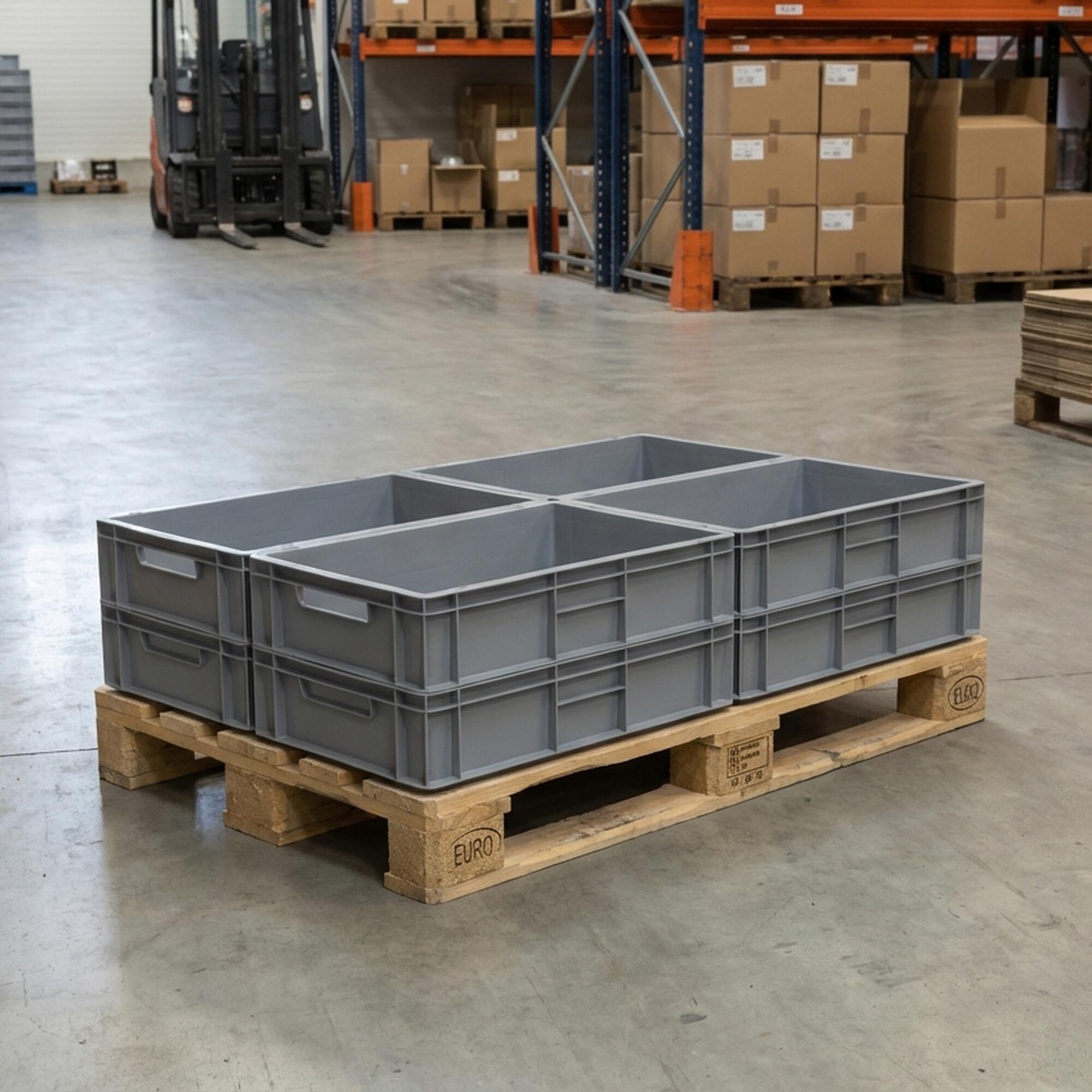 Bac de manutention Euronorm 21 L 60 x 40 x H.12 cm parois pleines - 3