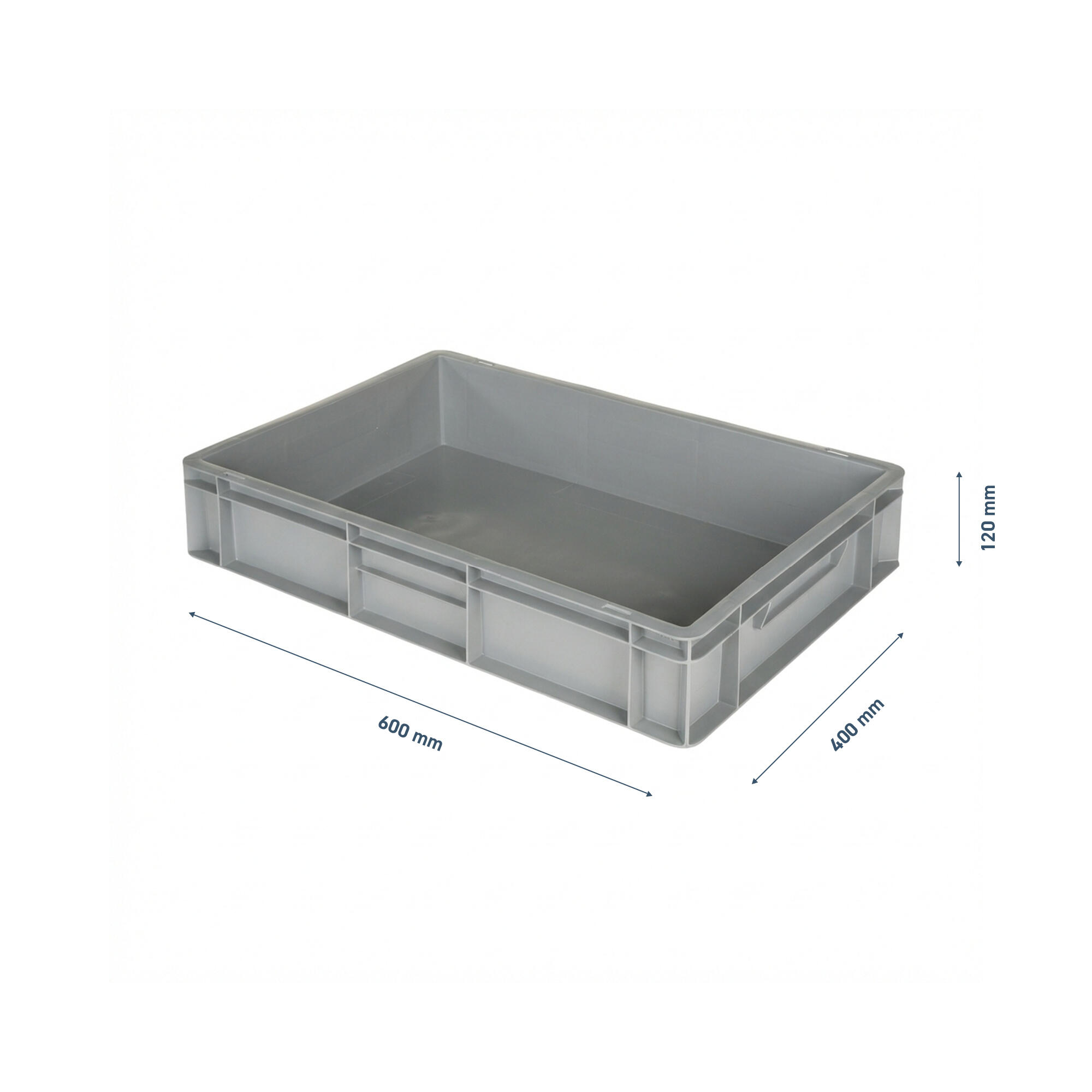 Bac de manutention Euronorm 21 L 60 x 40 x H.12 cm parois pleines - 2