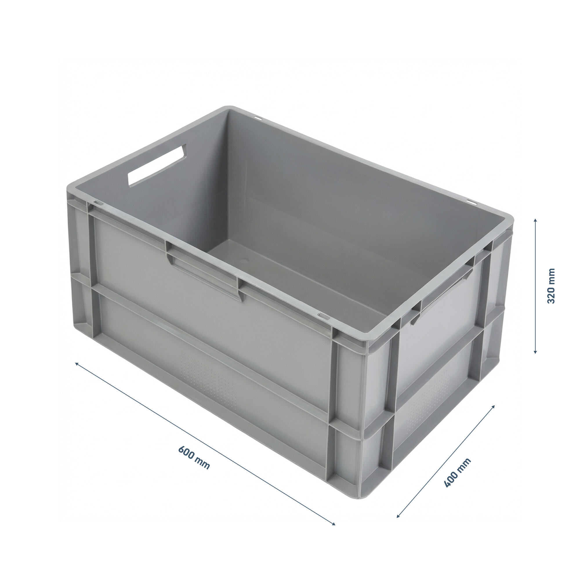 Bac de manutention EURONORM 60 L 60 x 40 x H.32 cm parois pleines - 2