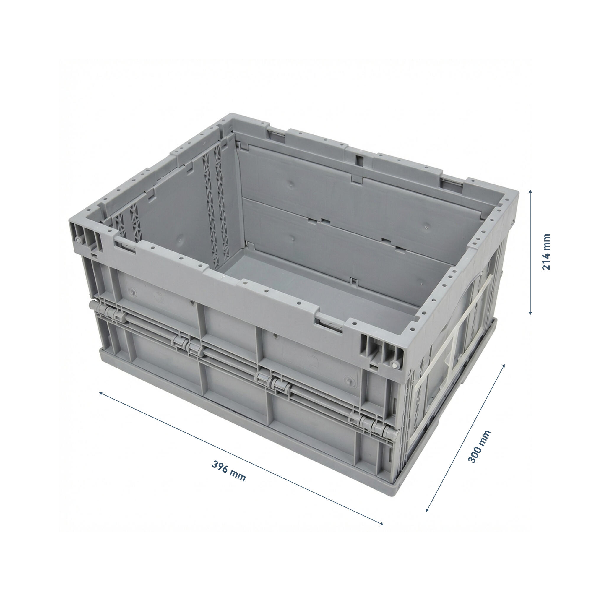 Bac de manutention Euronorm 20 L 39,6 x 30 x H.21,4 cm parois pleines pliables - 2