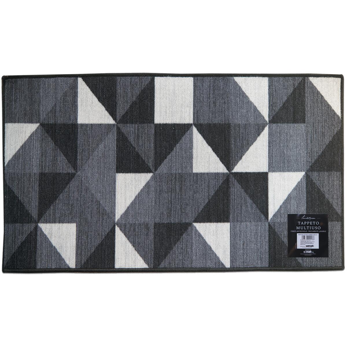 Passatoia Star rombi geometrico antiscivolo grigio, L 100 x L 50 cm - 2