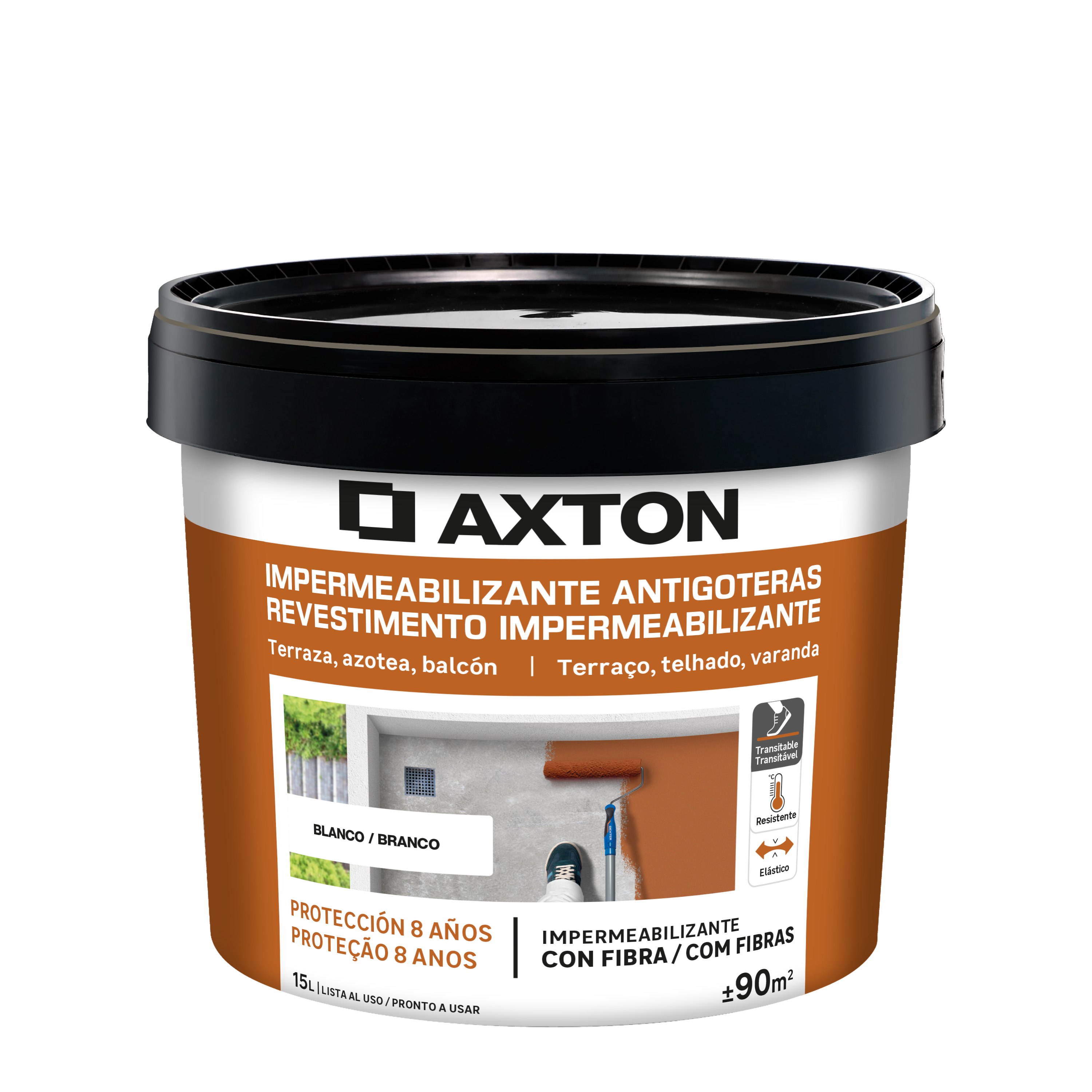 Pintura impermeabilizante axton 15l blanco