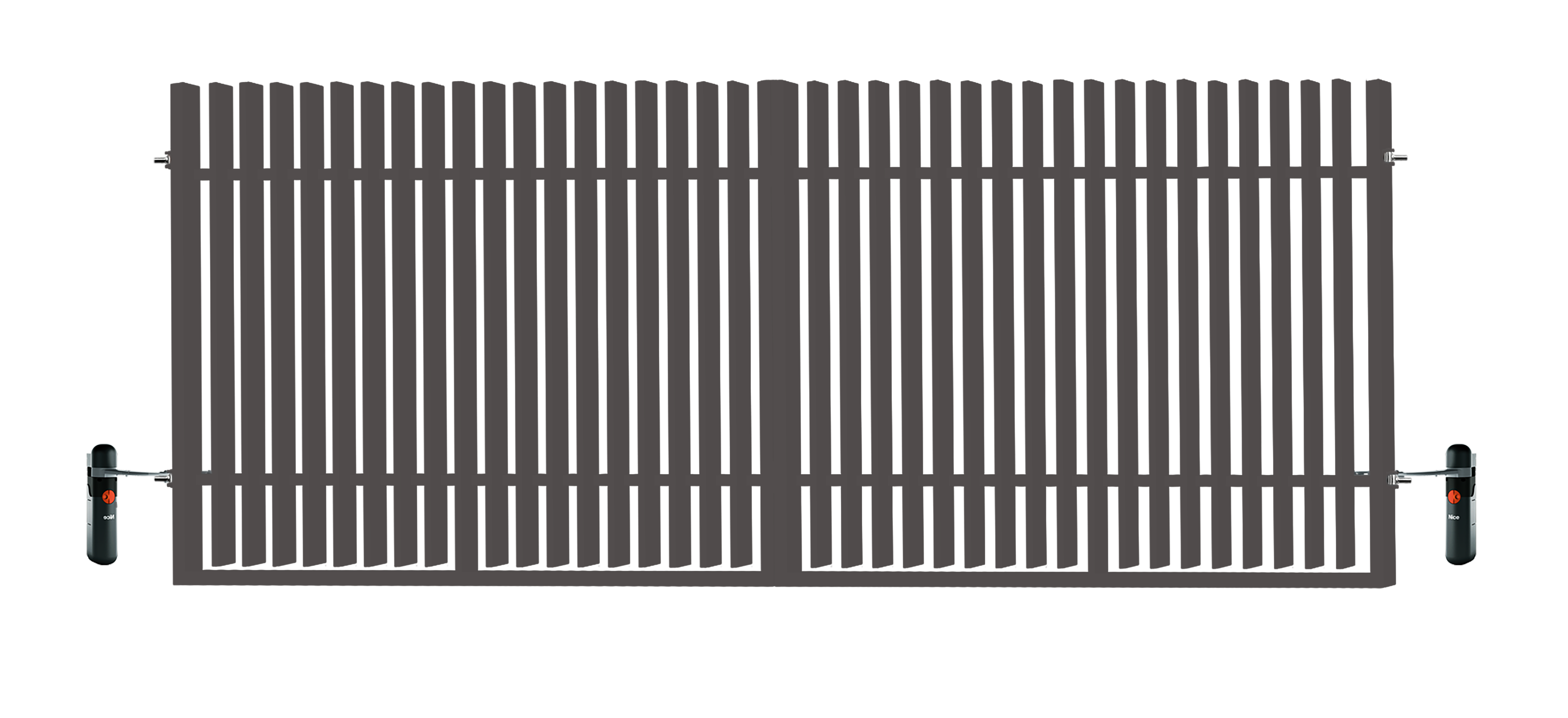 Brama wjazdowa dwuskrzydłowa z napędem Negros 400x180 cm antracyt Polbram