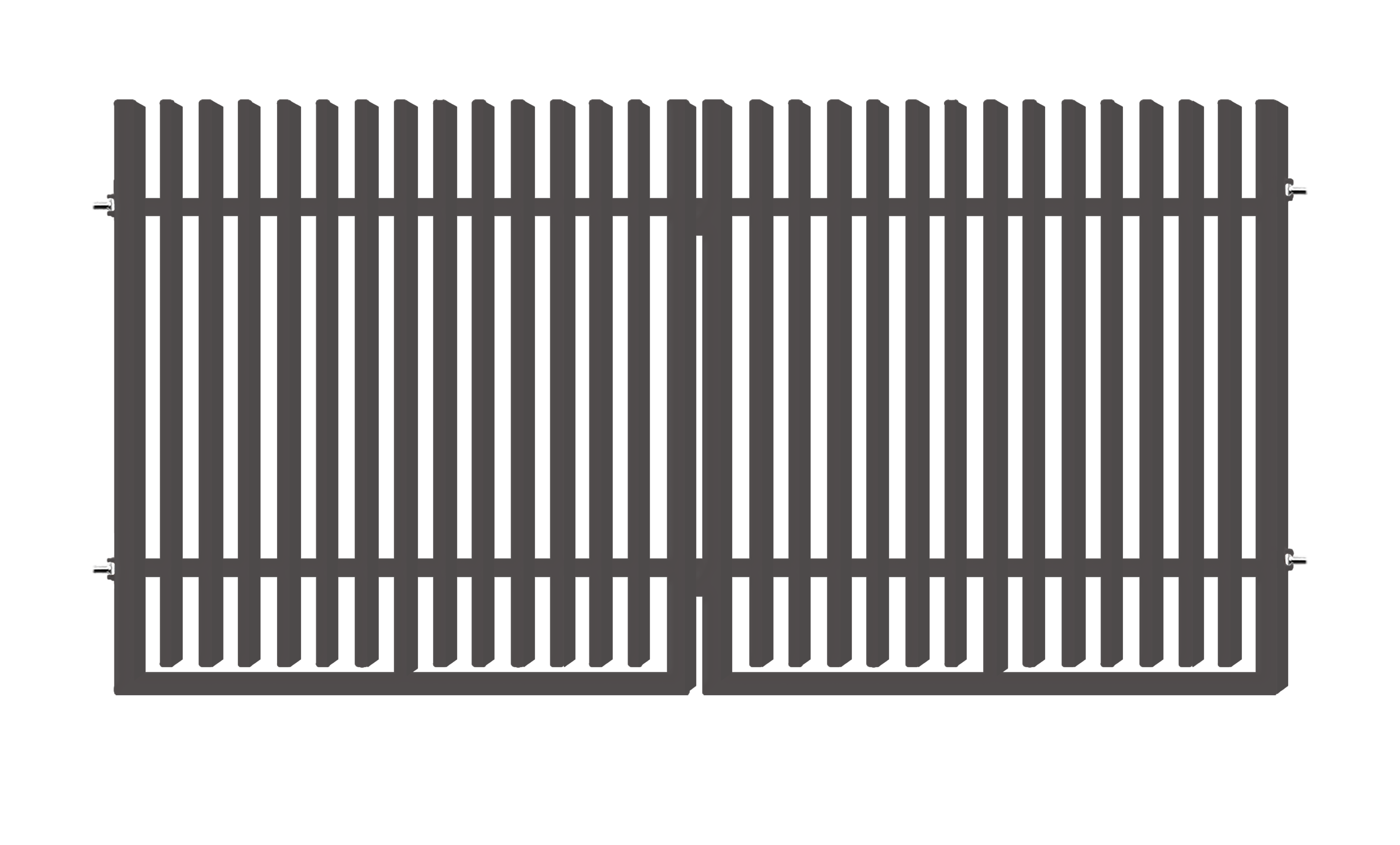 Brama wjazdowa dwuskrzydłowa Negros 300x180 cm antracyt Polbram