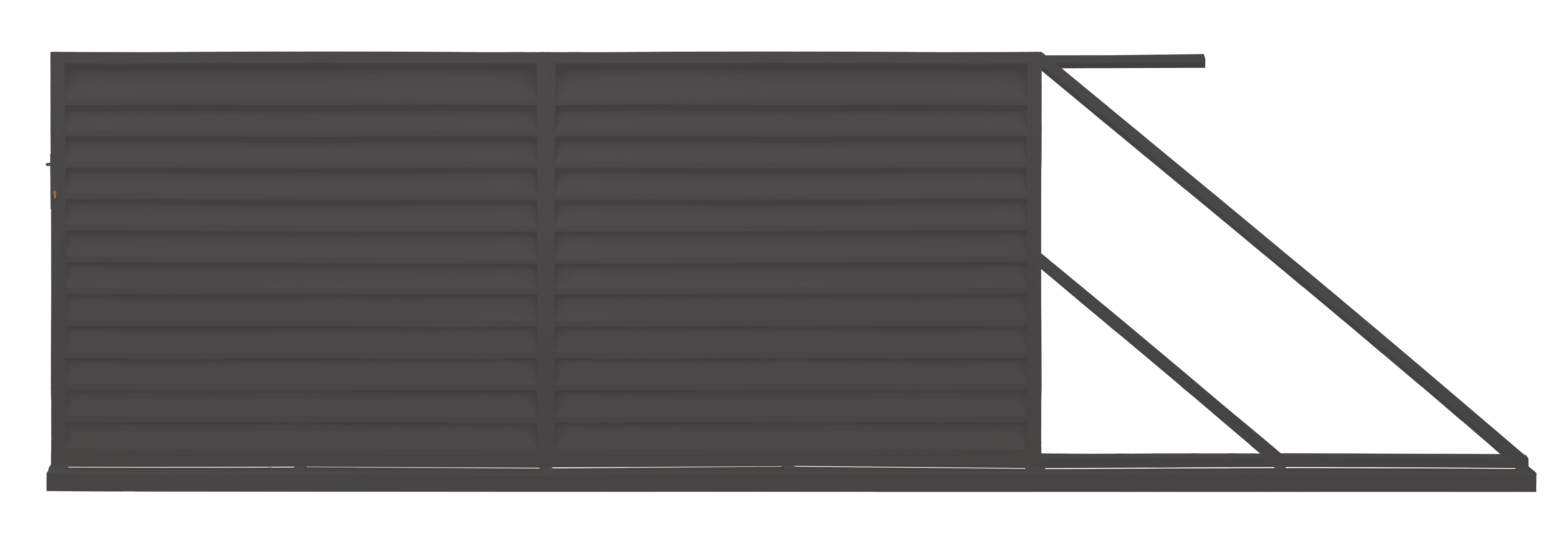 Brama wjazdowa przesuwna prawa Kreta 400x180 cm Polbram