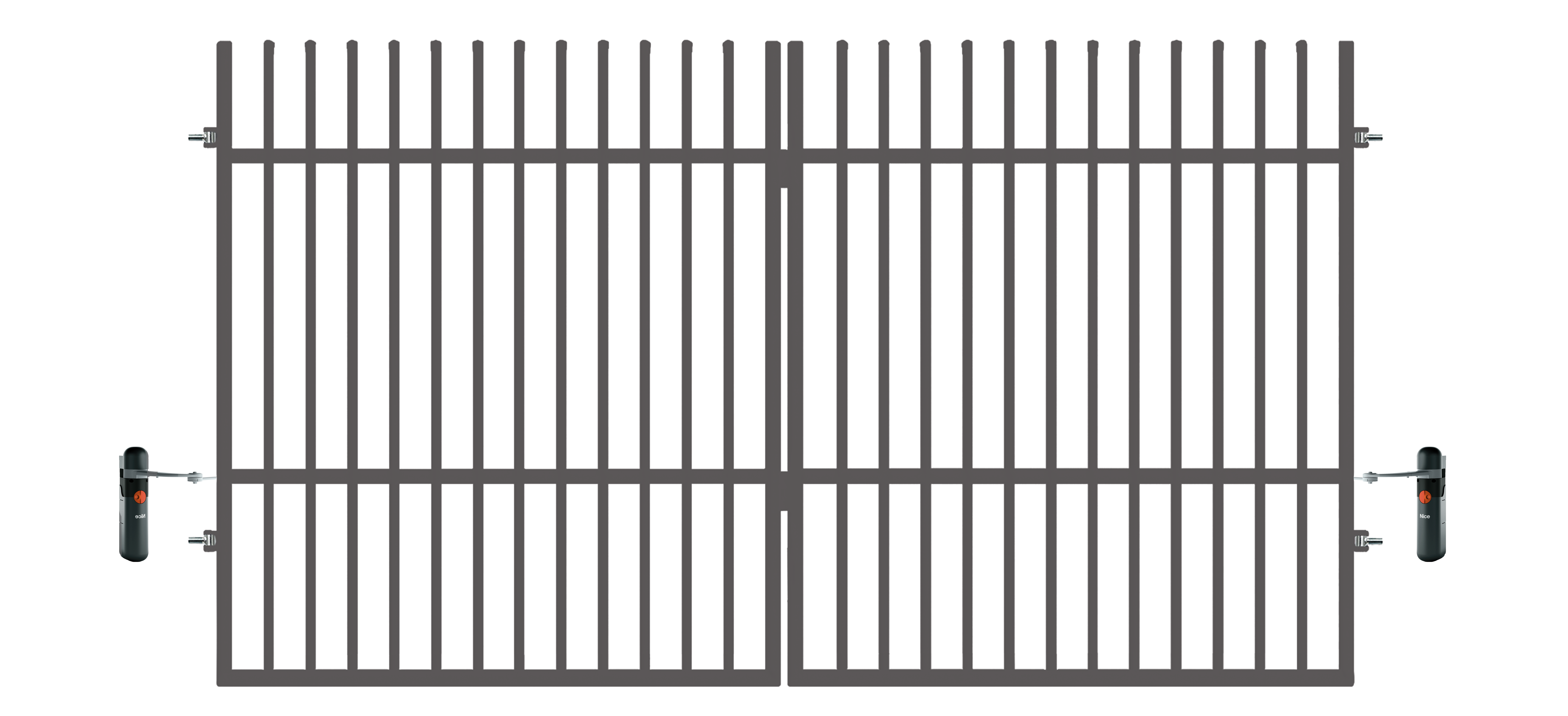 Brama wjazdowa dwuskrzydłowa z napędem Majorka 300x180 cm antracyt Polbram