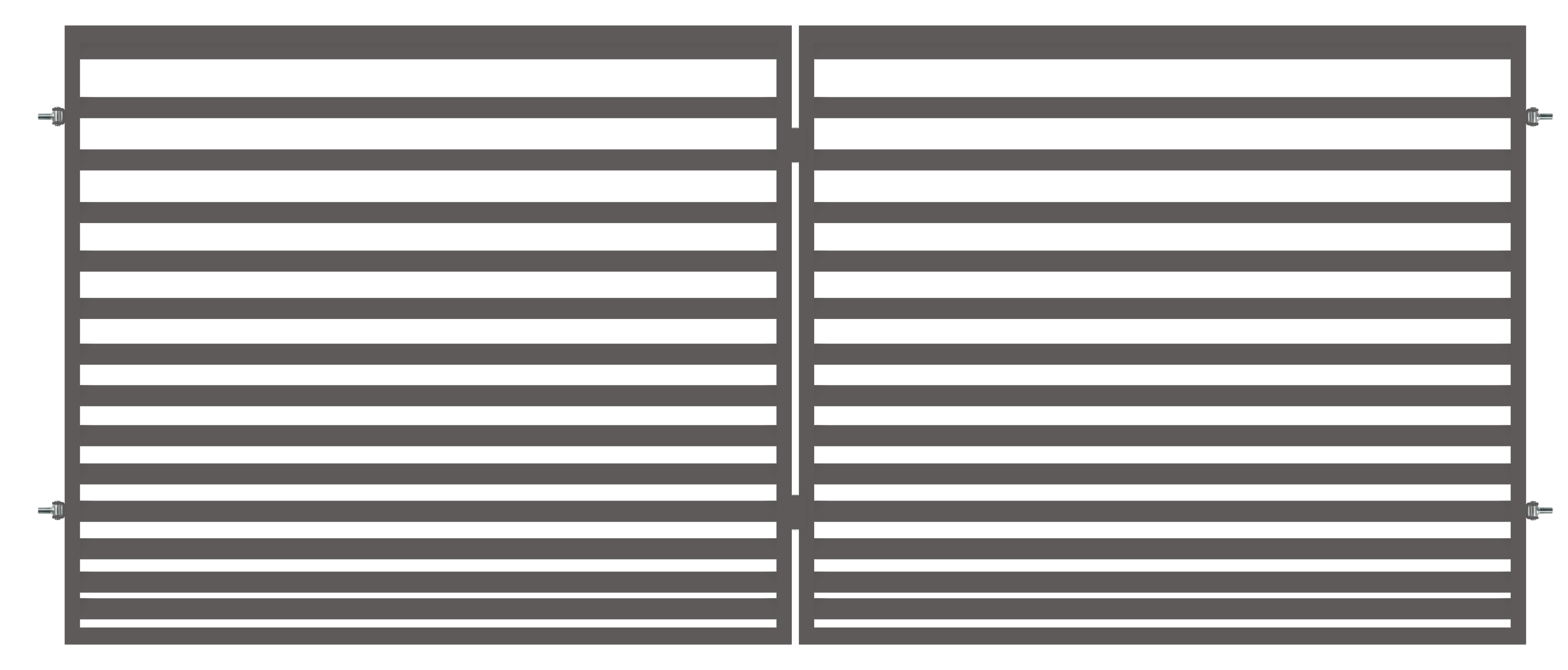 Brama wjazdowa dwuskrzydłowa Bali 400x180 cm antracyt Polbram