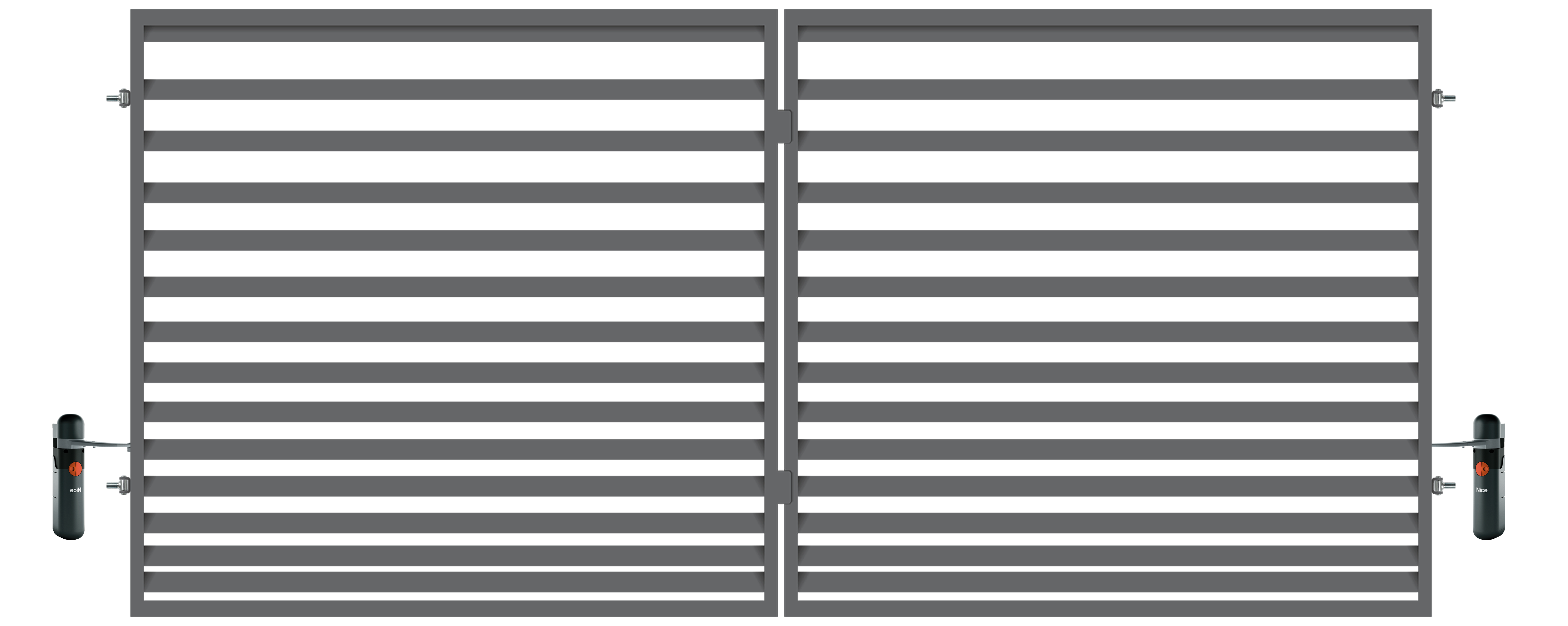 Brama wjazdowa dwuskrzydłowa Bali z napędem 350x180 cm antracyt Polbram