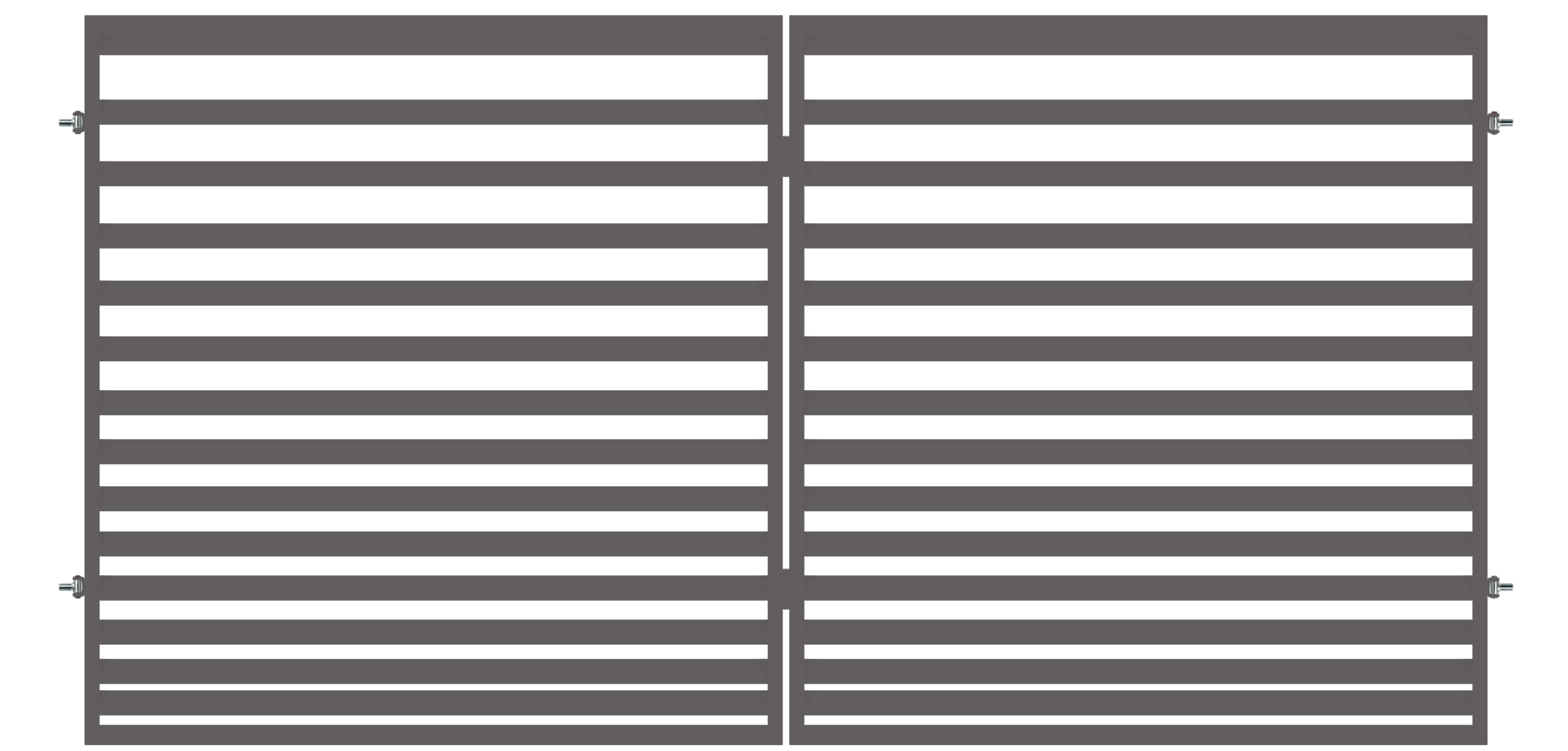 Brama wjazdowa dwuskrzydłowa Bali 300x180 cm antracyt Polbram