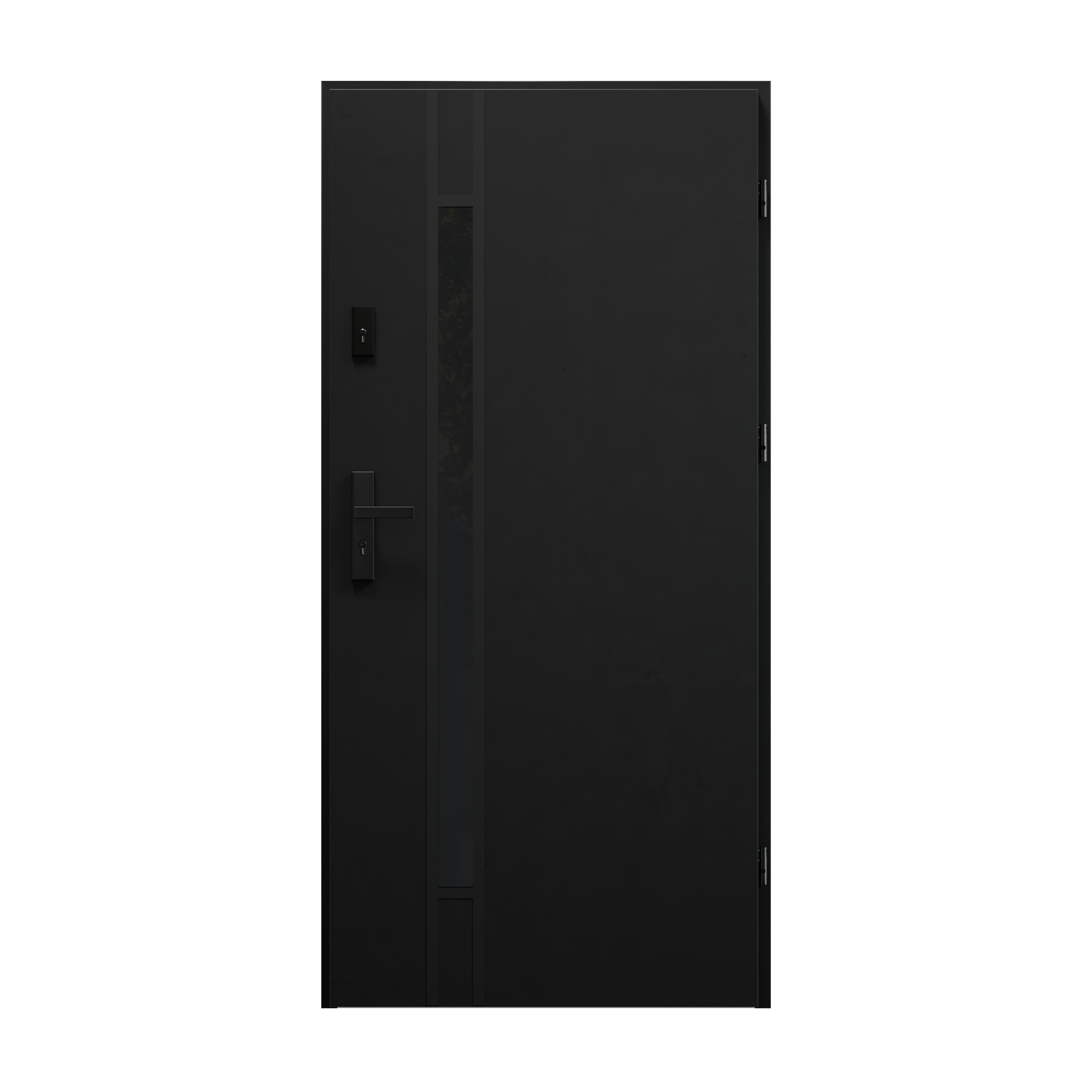 Drzwi zewnętrzne stalowe wejściowe 90 prawe Metron BL68 dark grey