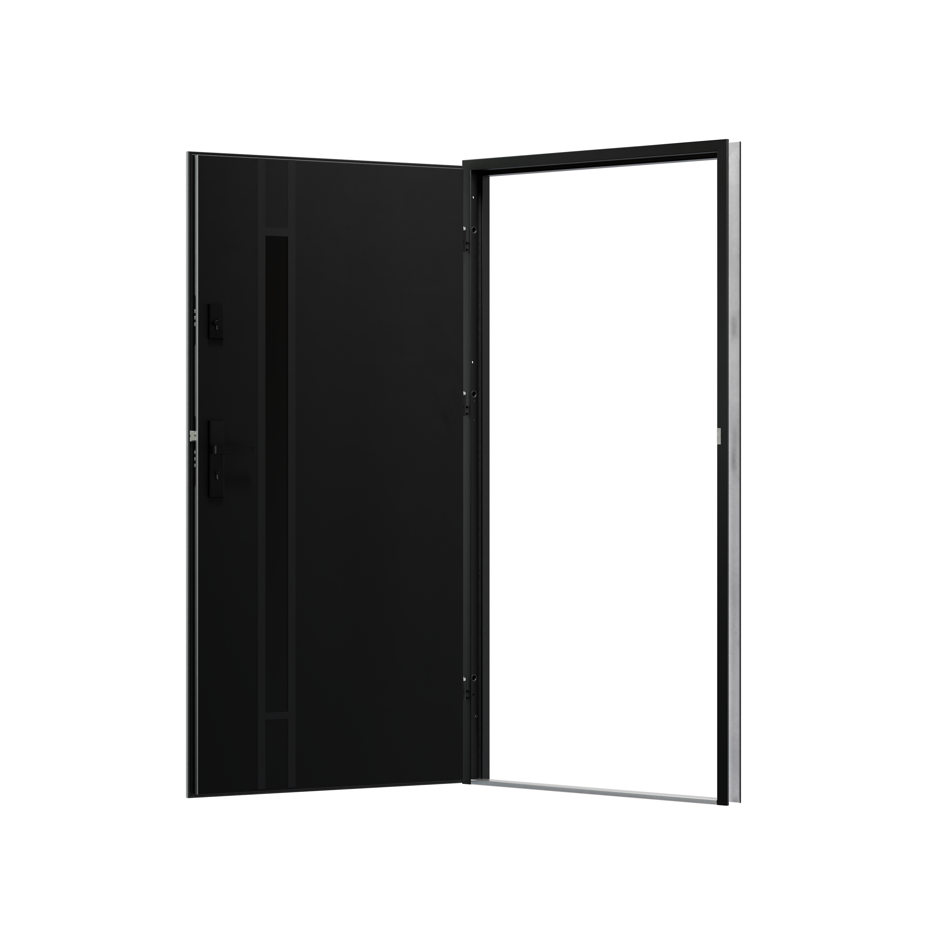 Drzwi zewnętrzne stalowe wejściowe 90 lewe Metron BL68 dark grey - 4