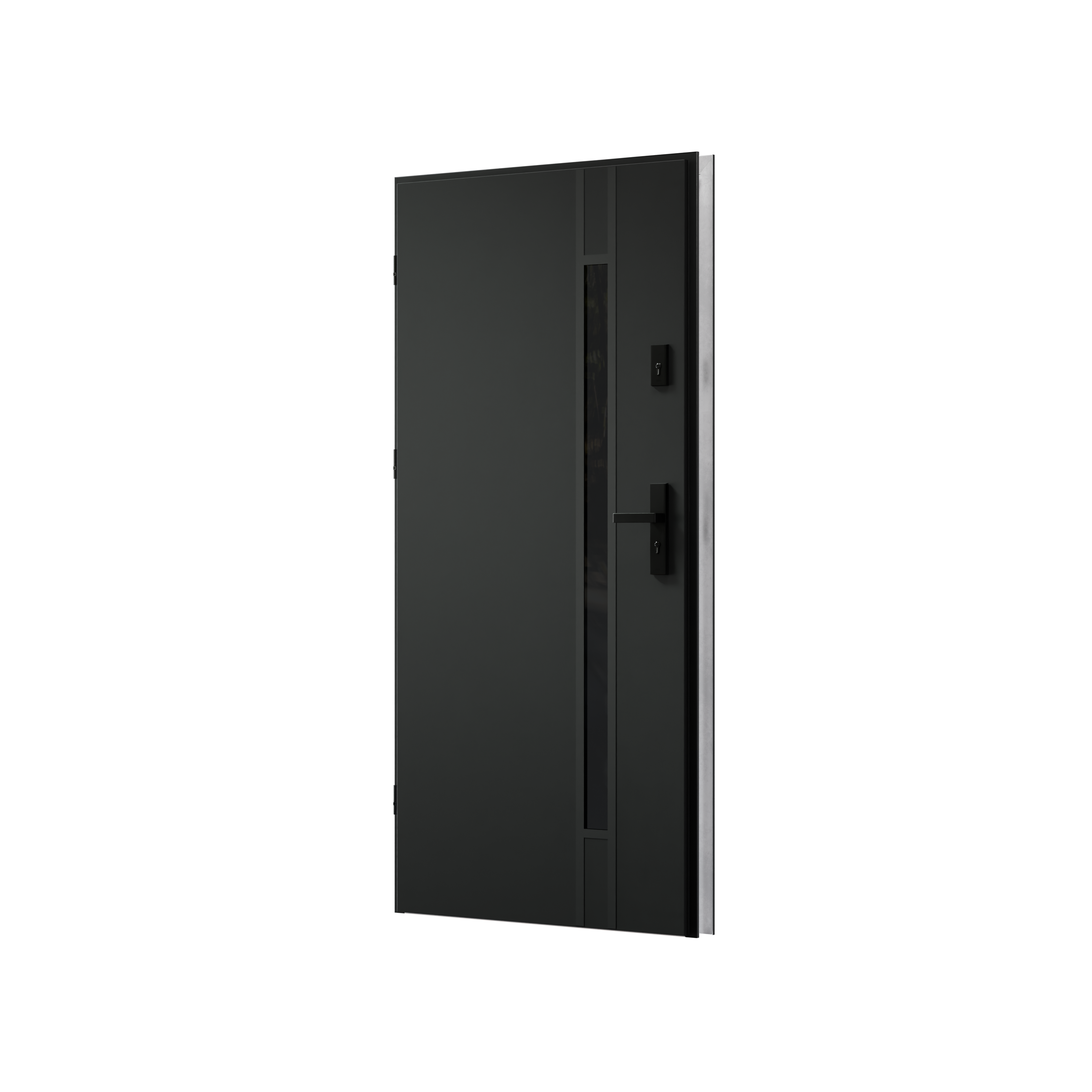 Drzwi zewnętrzne stalowe wejściowe 90 lewe Metron BL68 dark grey - 2