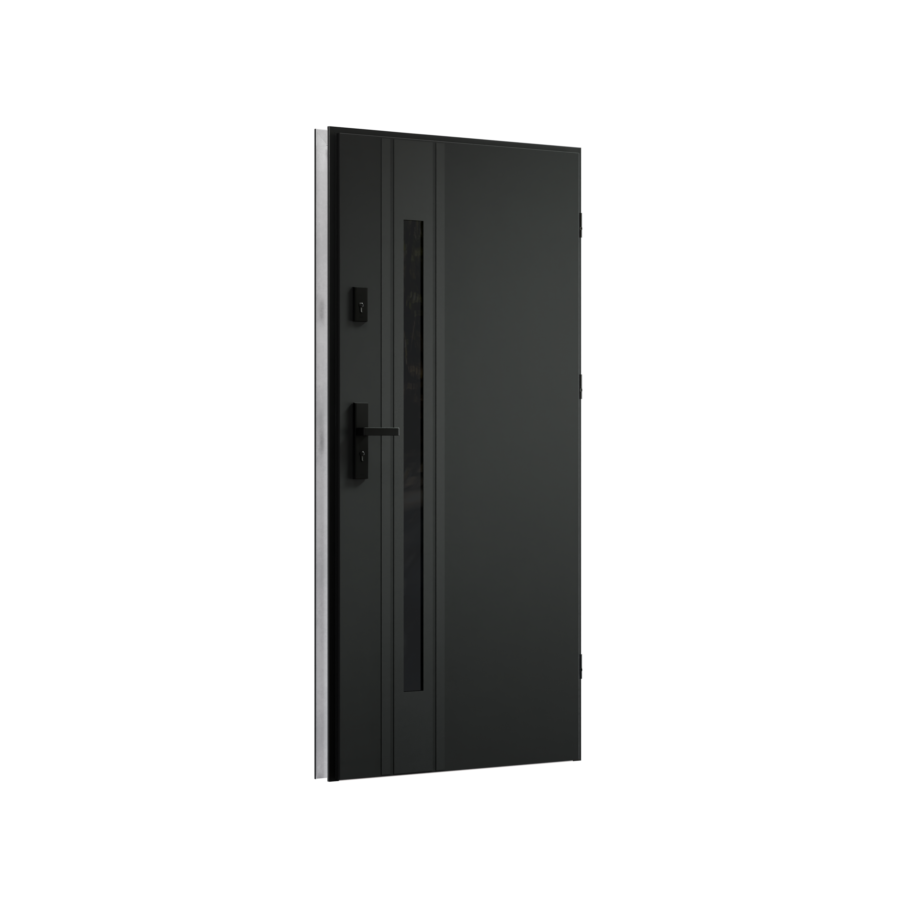 Drzwi zewnętrzne stalowe wejściowe 80 prawe Mono SH BL 68 dark grey - 3