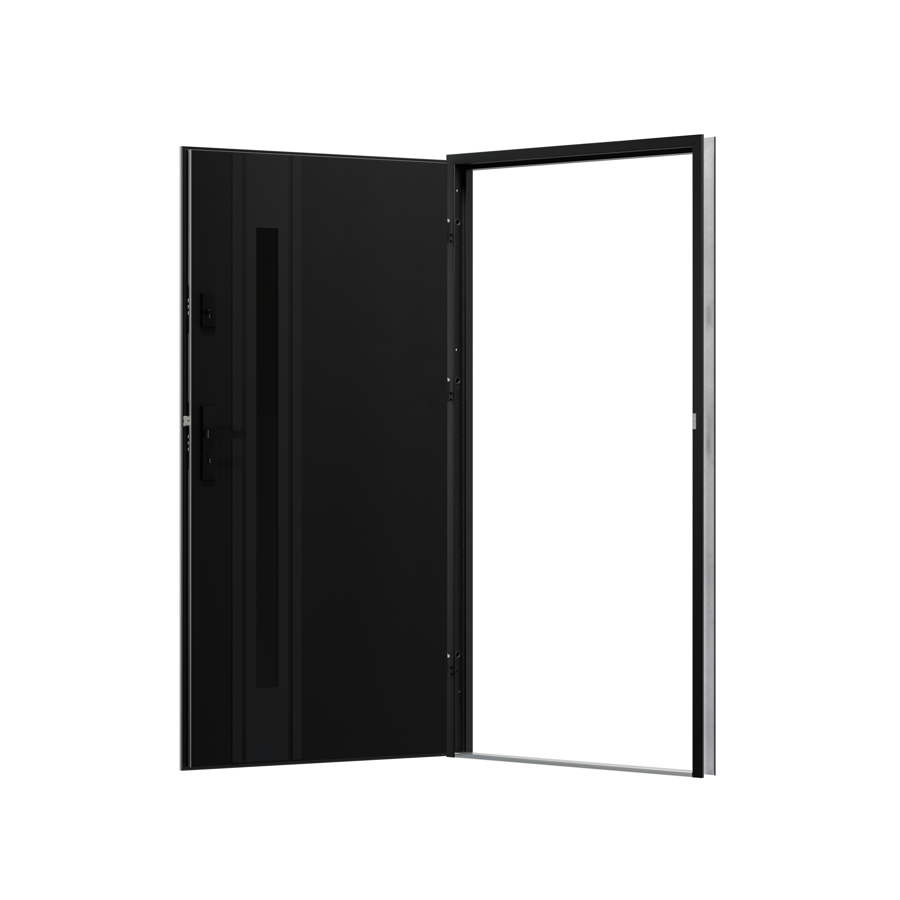 Drzwi zewnętrzne stalowe wejściowe 80 lewe Mono SH BL 68 dark grey - 3