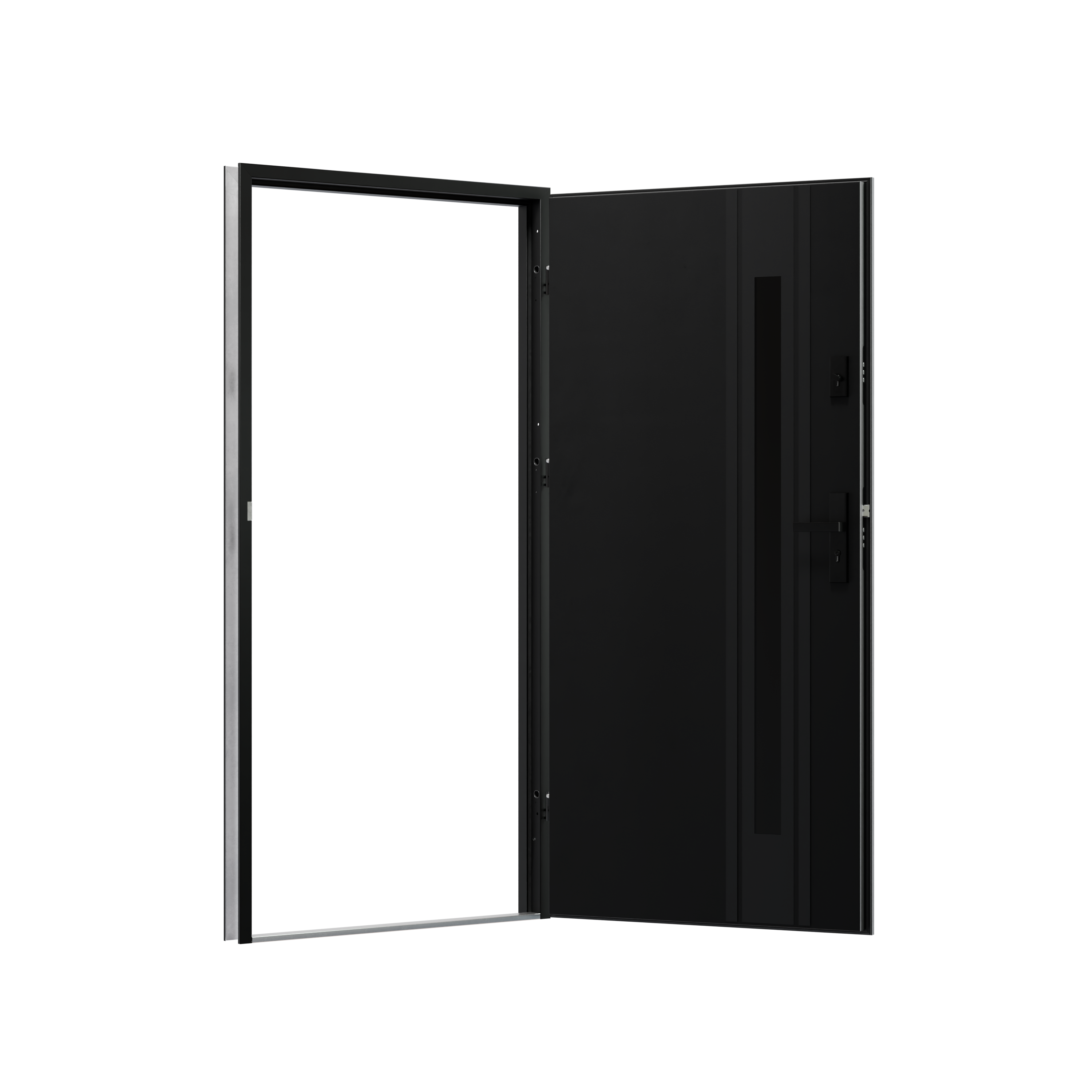 Drzwi zewnętrzne stalowe wejściowe 80 prawe Mono SH BL 68 dark grey - 2