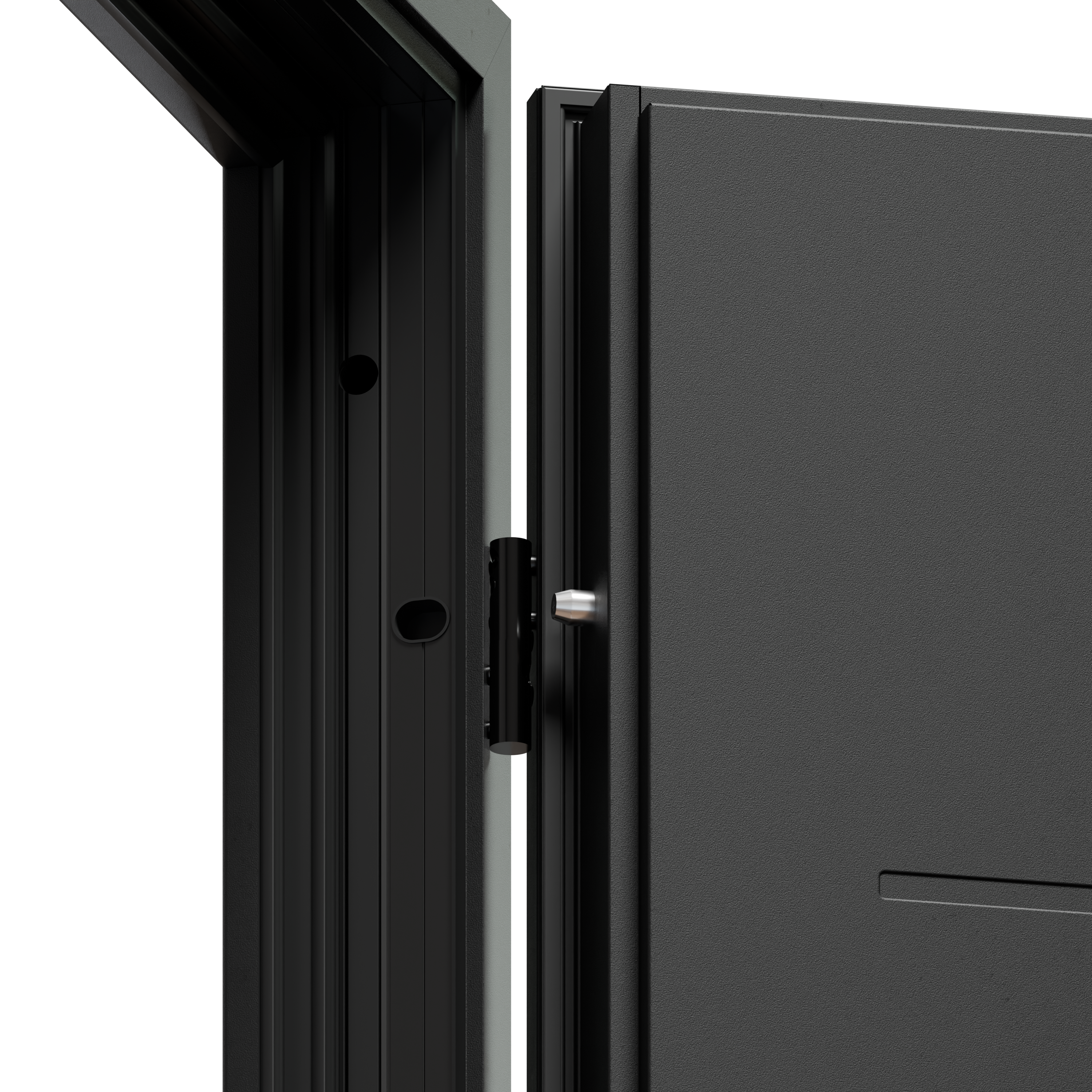 Drzwi zewnętrzne stalowe wejściowe 90 lewe Pass BL90 Horizo dark grey  - 5