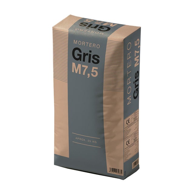 MORTERO SECO GRIS M7,5 25 KG