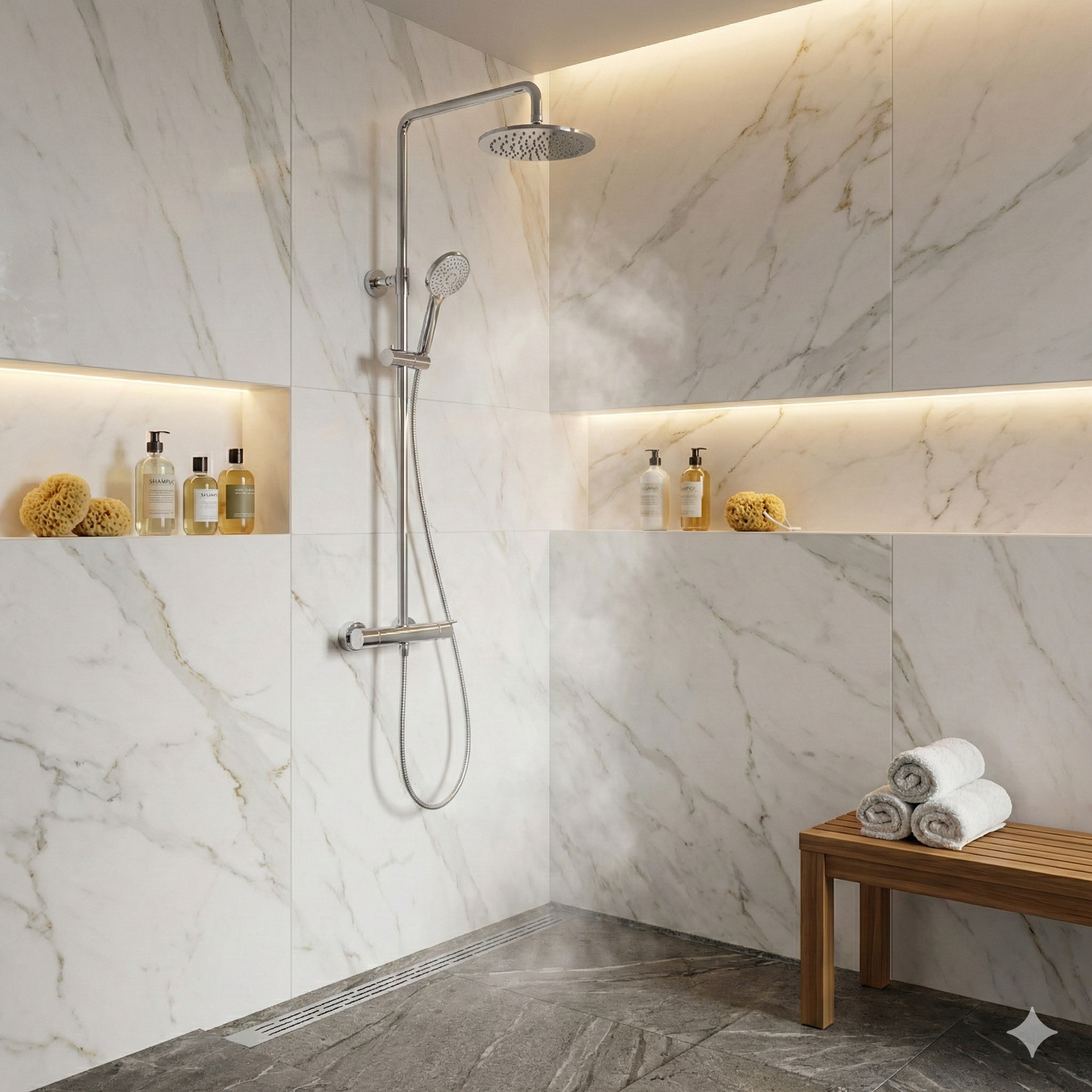 COLUMNA DE DUCHA MONOMANDO DUAL TRES - 2