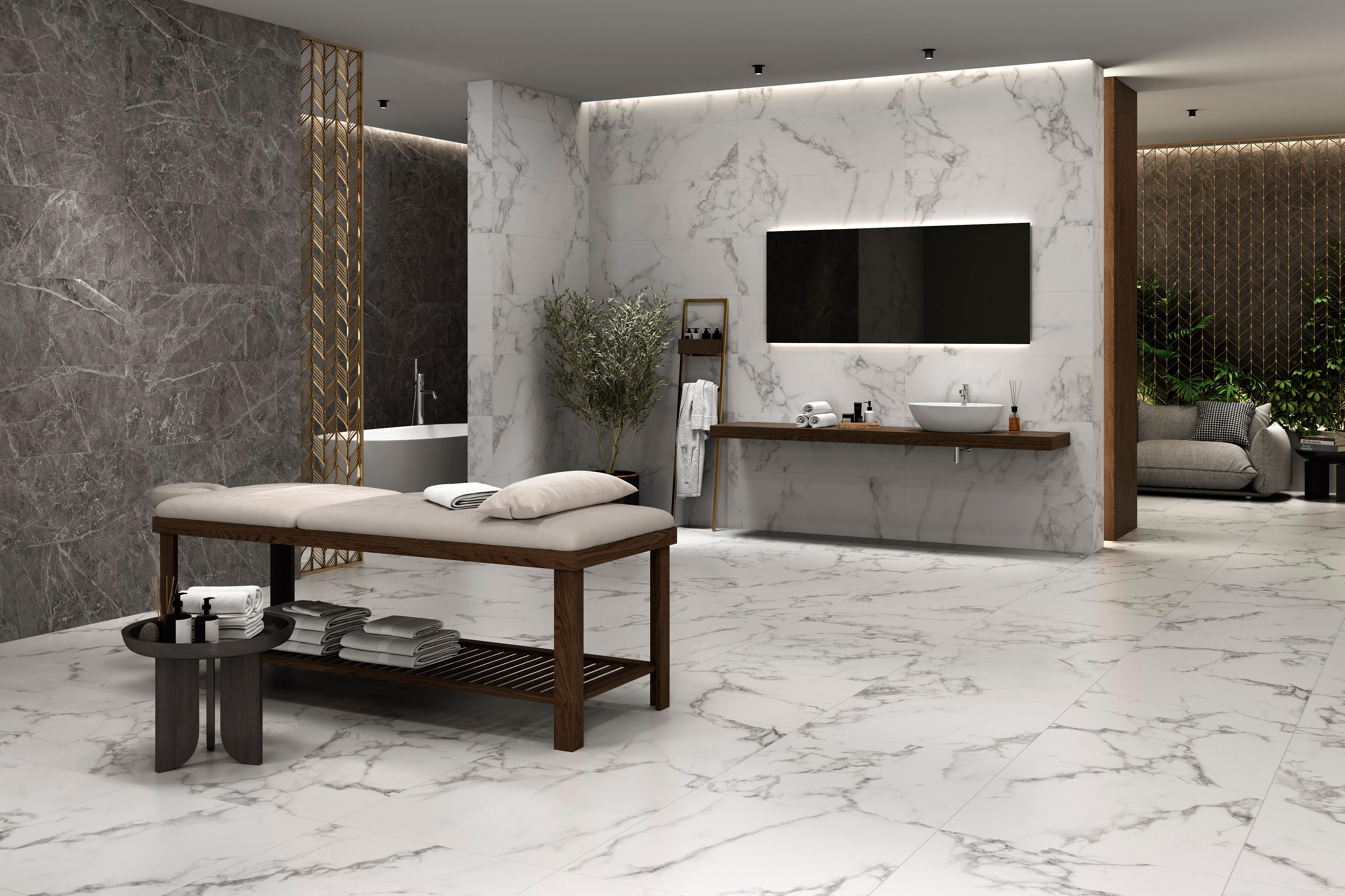 SUELO PORCELÁNICO 75X75CM MILANO WHITE - 2