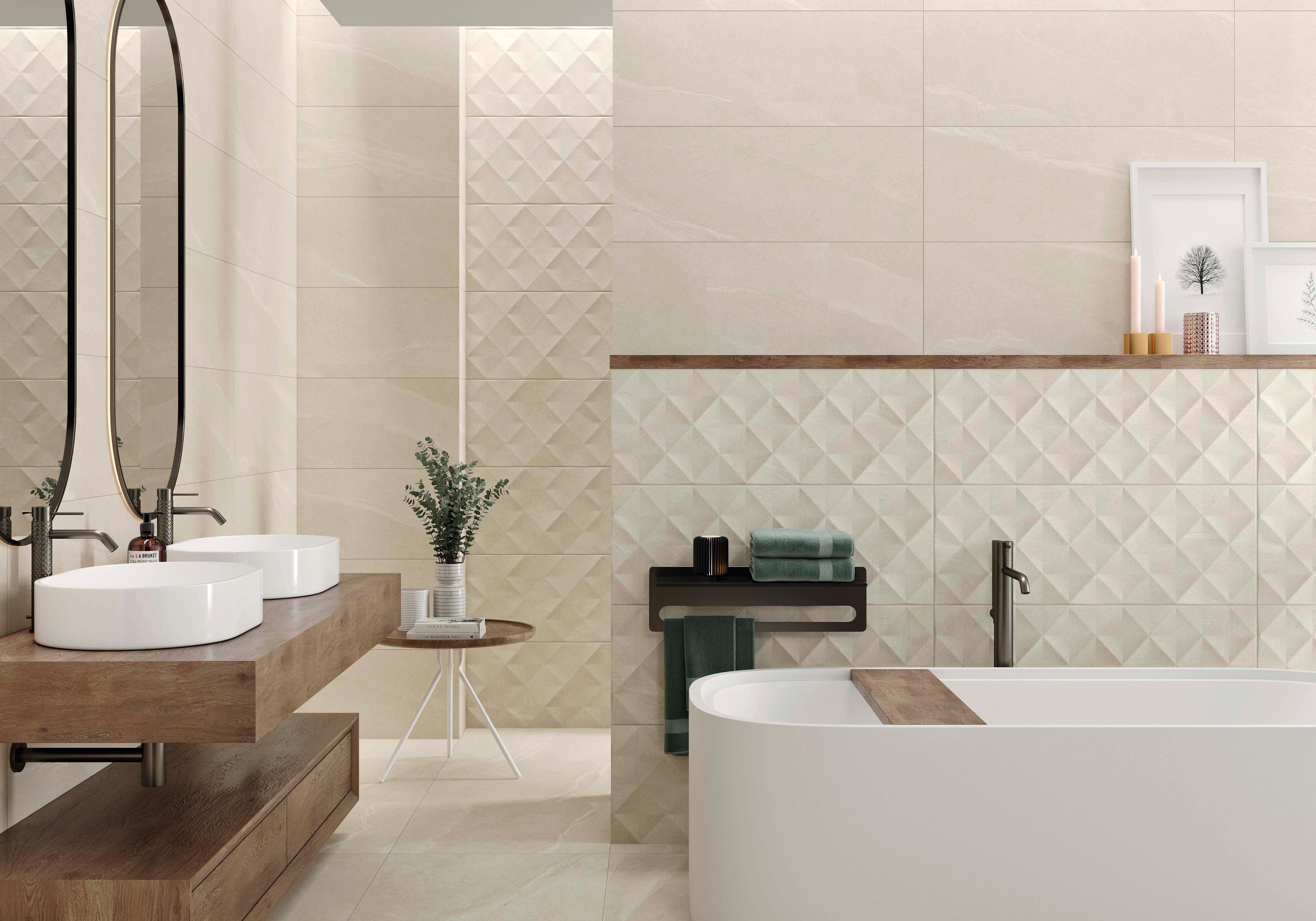 AZULEJO PASTA BLANCA 33.3X90CM STRATUS IVORY LIGHT - 2