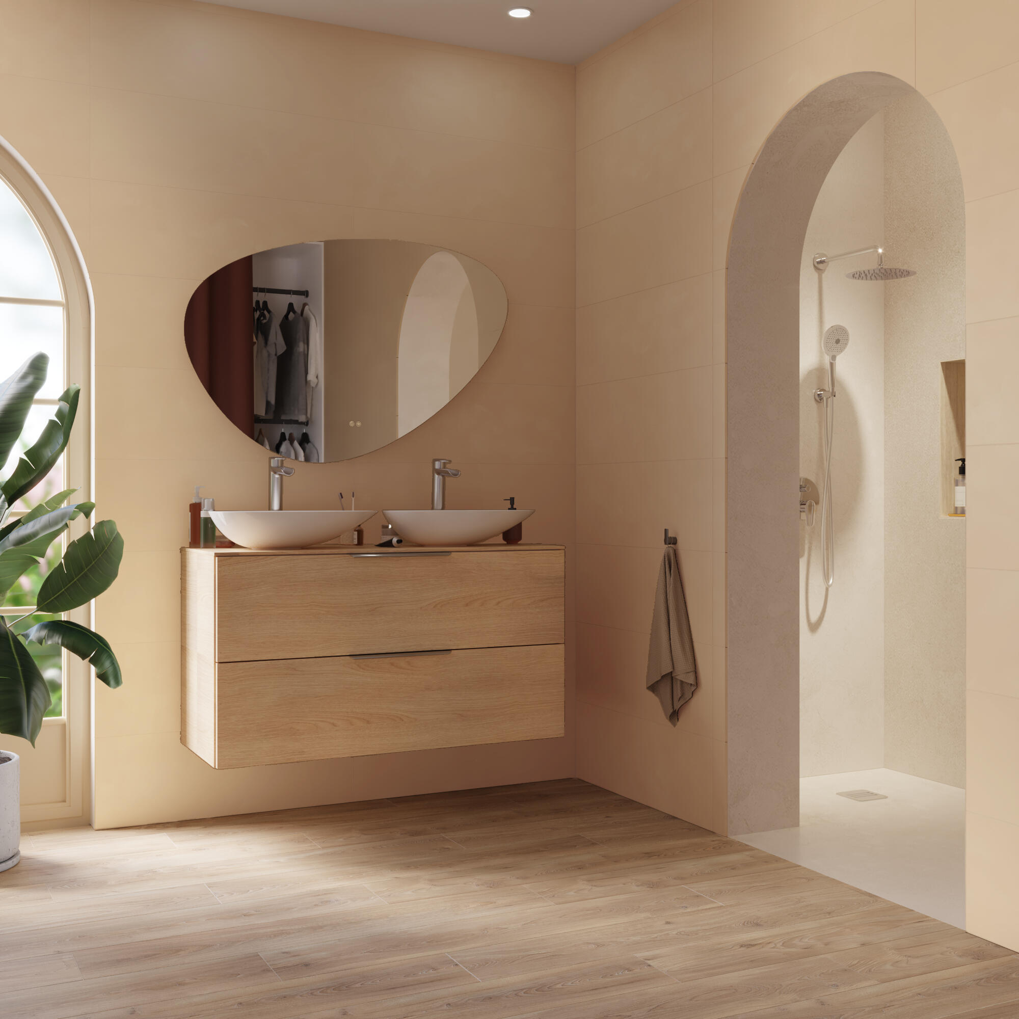 Carrelage mur intérieur effet béton nude Olympia l.33.3 x L.90.0 cm ARTENS - 3