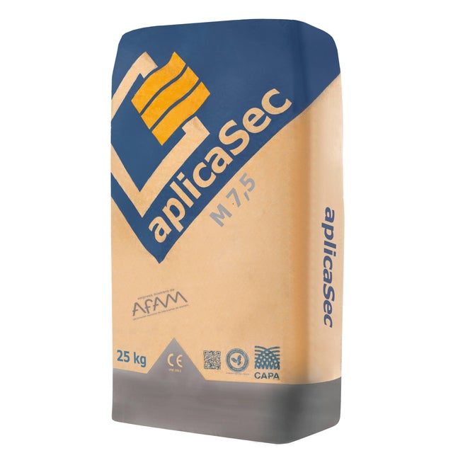 MORTERO SECO M7,5 APLICASEC 25 KG GRIS