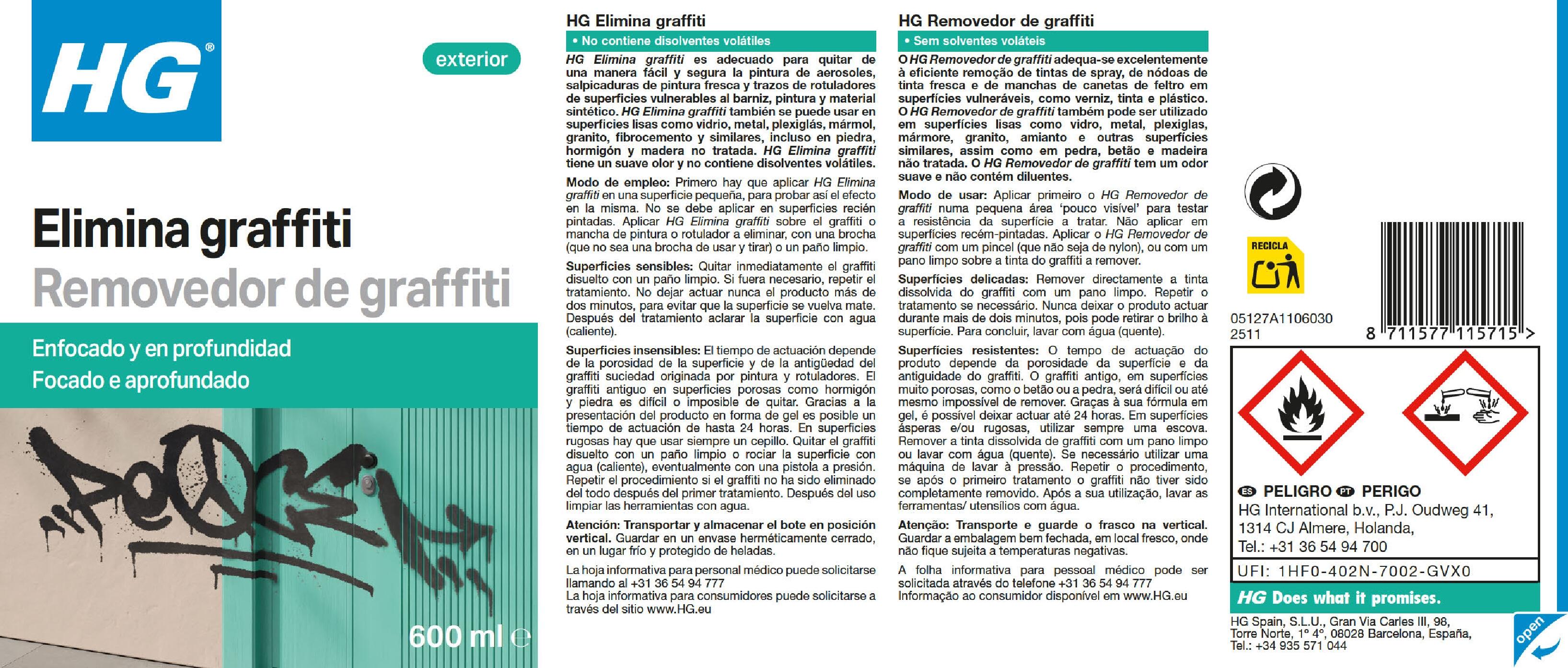 Limpiador grafitis HG 600 ml - 3