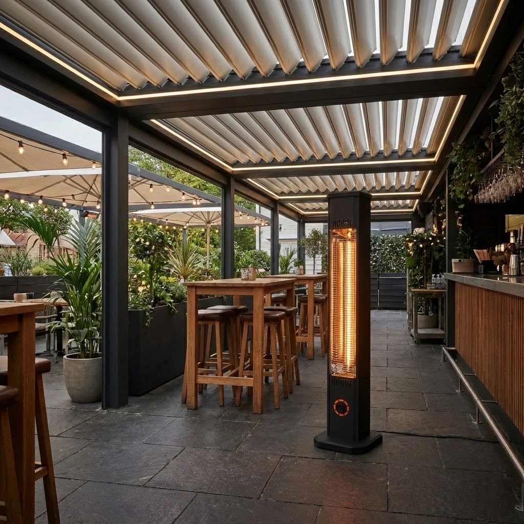 CALEFACTOR DE SUELO/PARED PORTATIL CUARZO 2000W - 2