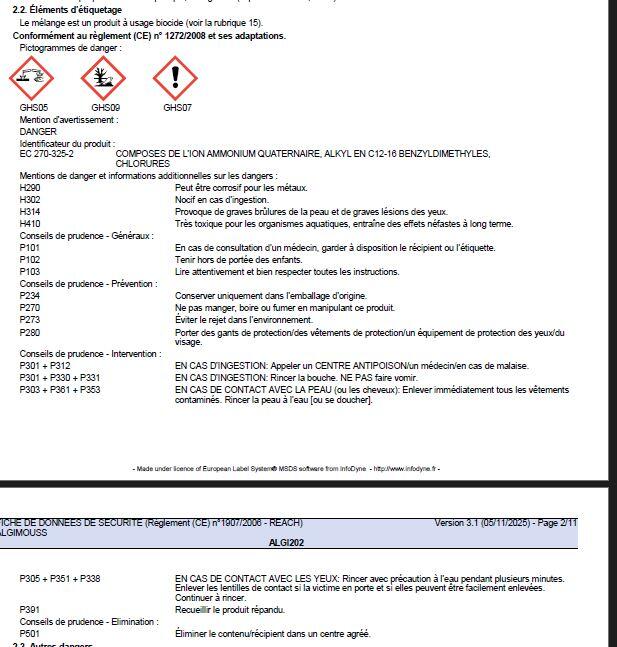Traitement et imperméabilisant toitures, murs et façades 5 L Algi 202 - ALGIMOUSS - 2