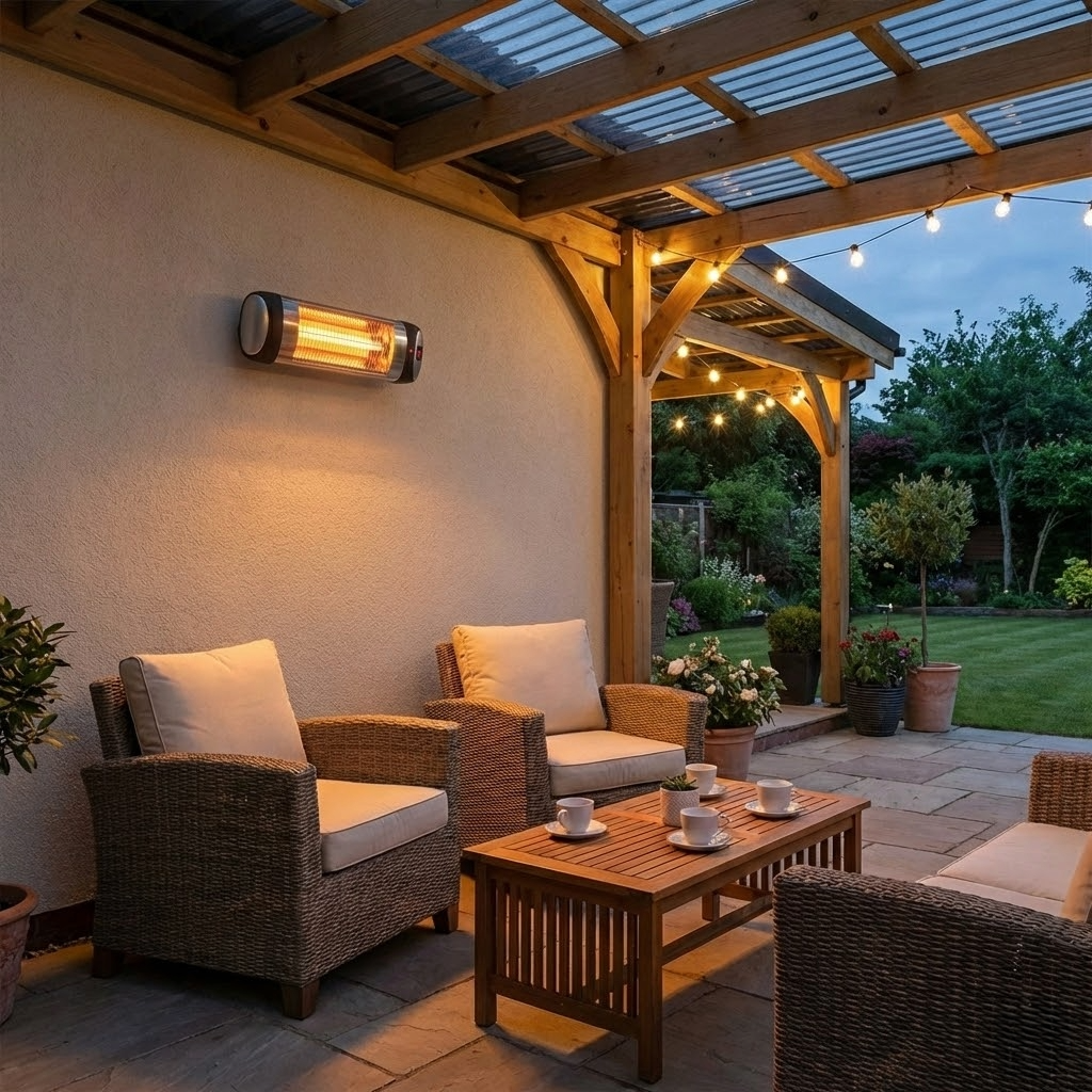 CALEFACTOR DE PARED BARRA DE CUARZO 2000W IP34 - 2