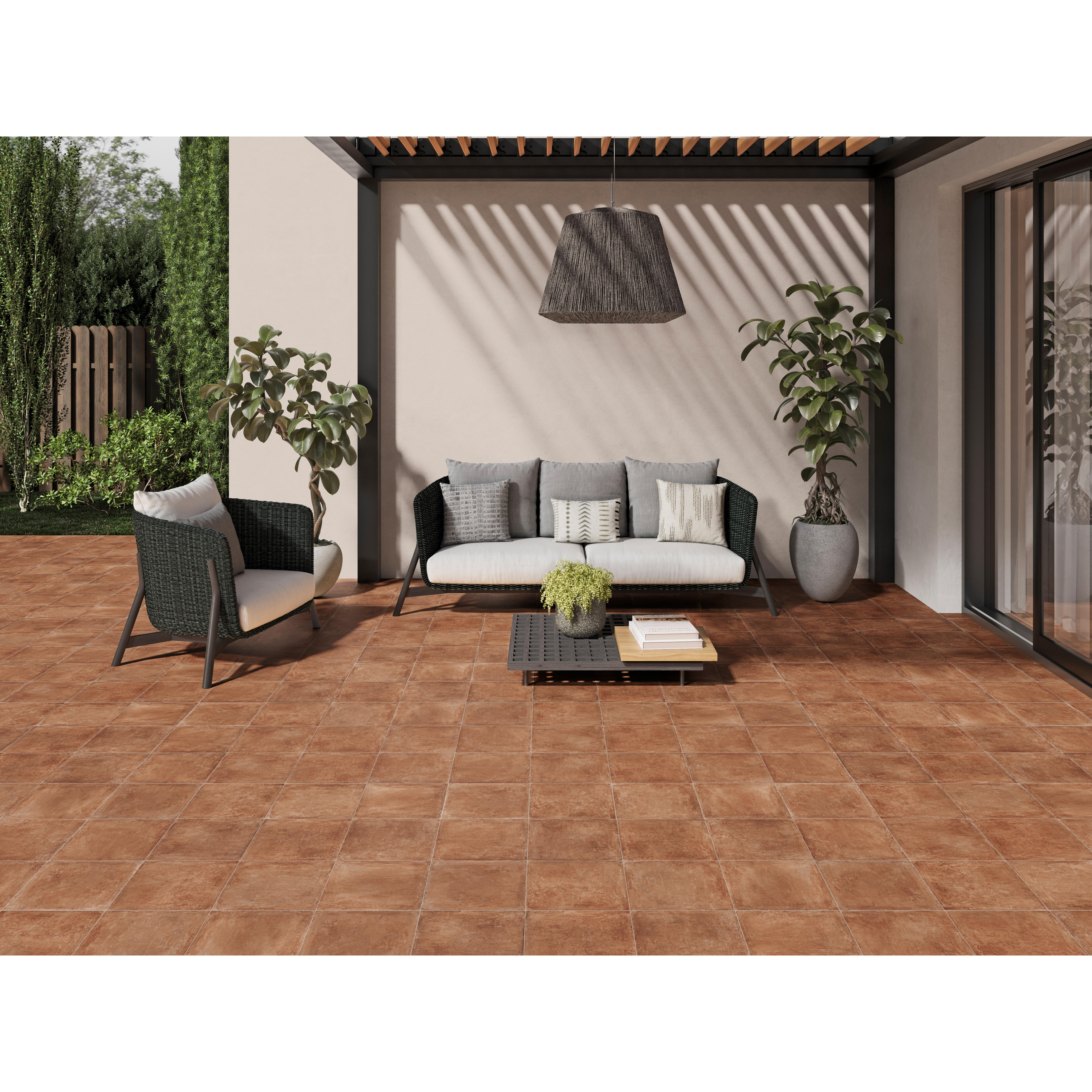 BALDOSA EXTERIOR PORCELÁNICO 32.5X32.5CM VILLAFAMES COTTO MATE - 2