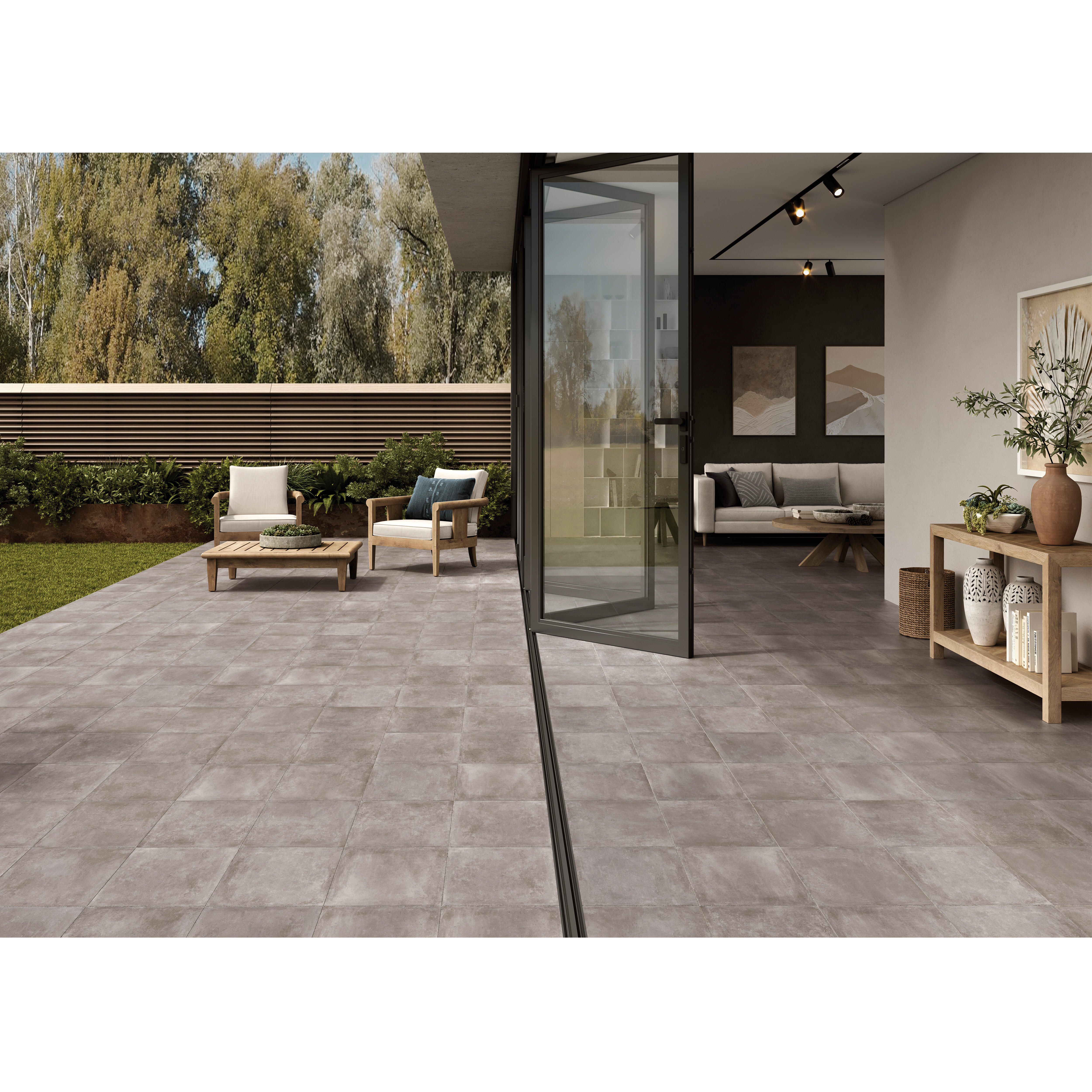 BALDOSA EXTERIOR PORCELÁNICO 32.5X32.5CM  TERRACINA GRIS - 2