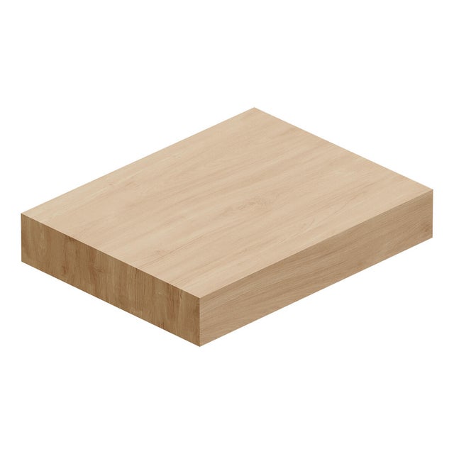 Top per lavabo d'appoggio (non forato) L60 H10 P46,5 in MDF rovere OAK