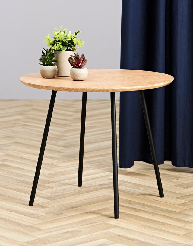 Mesa auxiliar DAY de 55x45x45 cm en color negro/marrón

