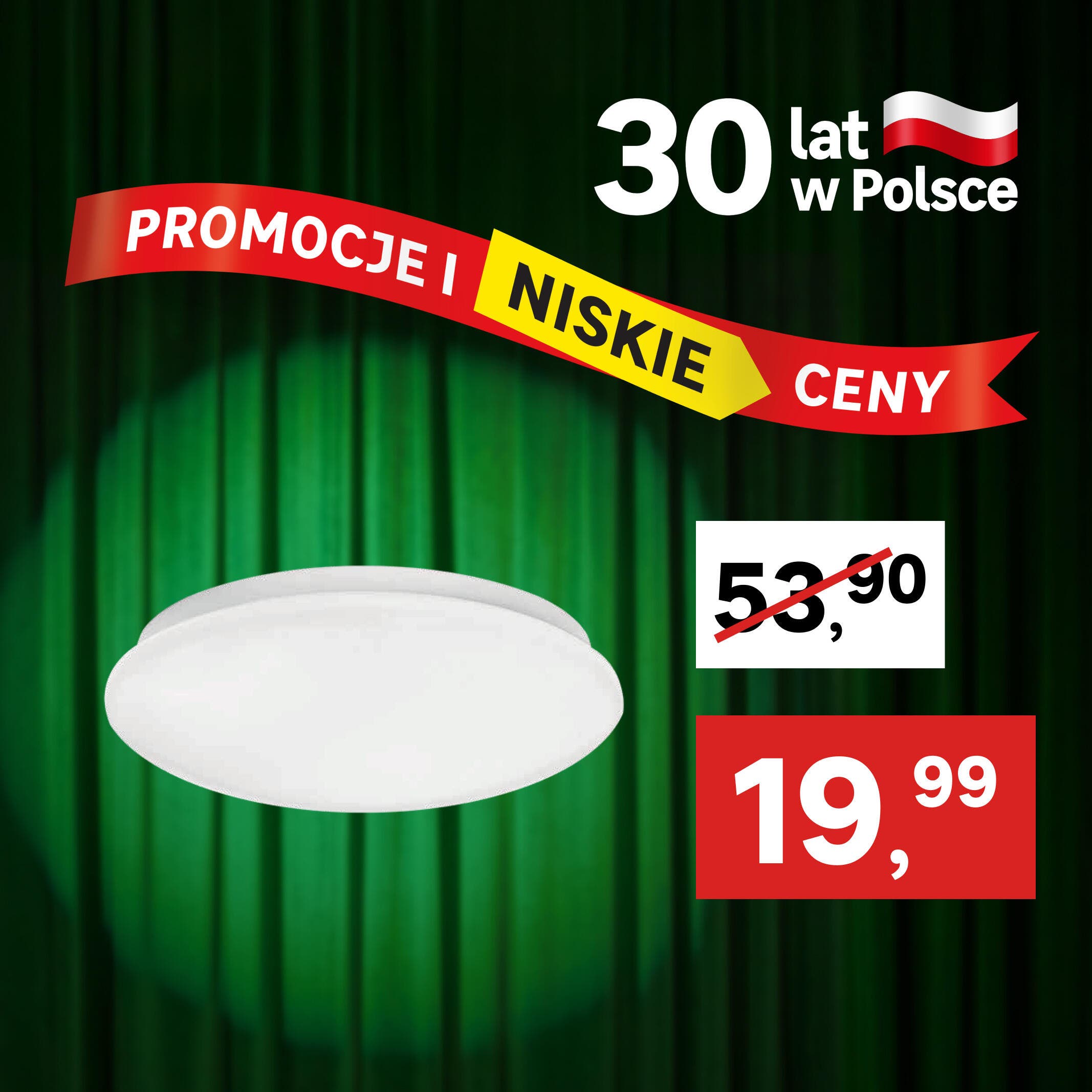 Plafon Moon 25 cm biały 1450 lm LED Inspire
