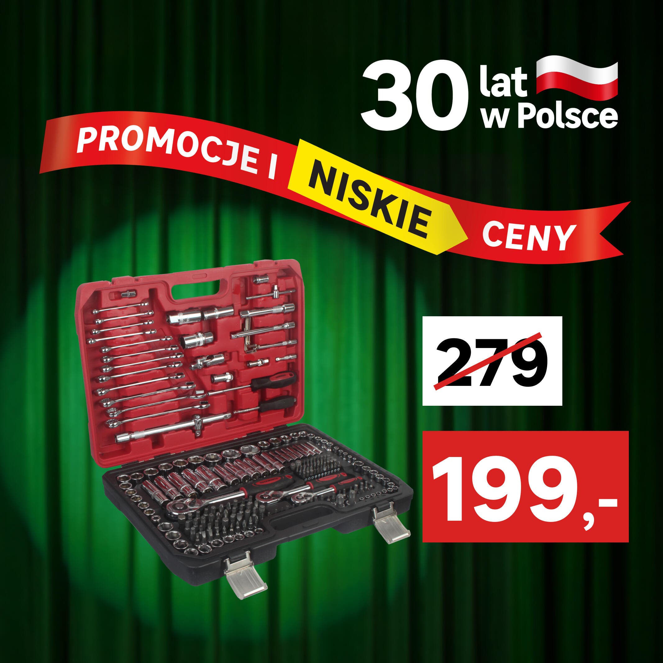 Zestaw kluczy nasadowych 1/2" 216 sztuk ROCKWORTH