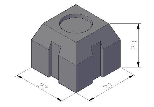 BLOQUE DE HORMIGÓN INVERNADERO B 27X27X23 CM - 2